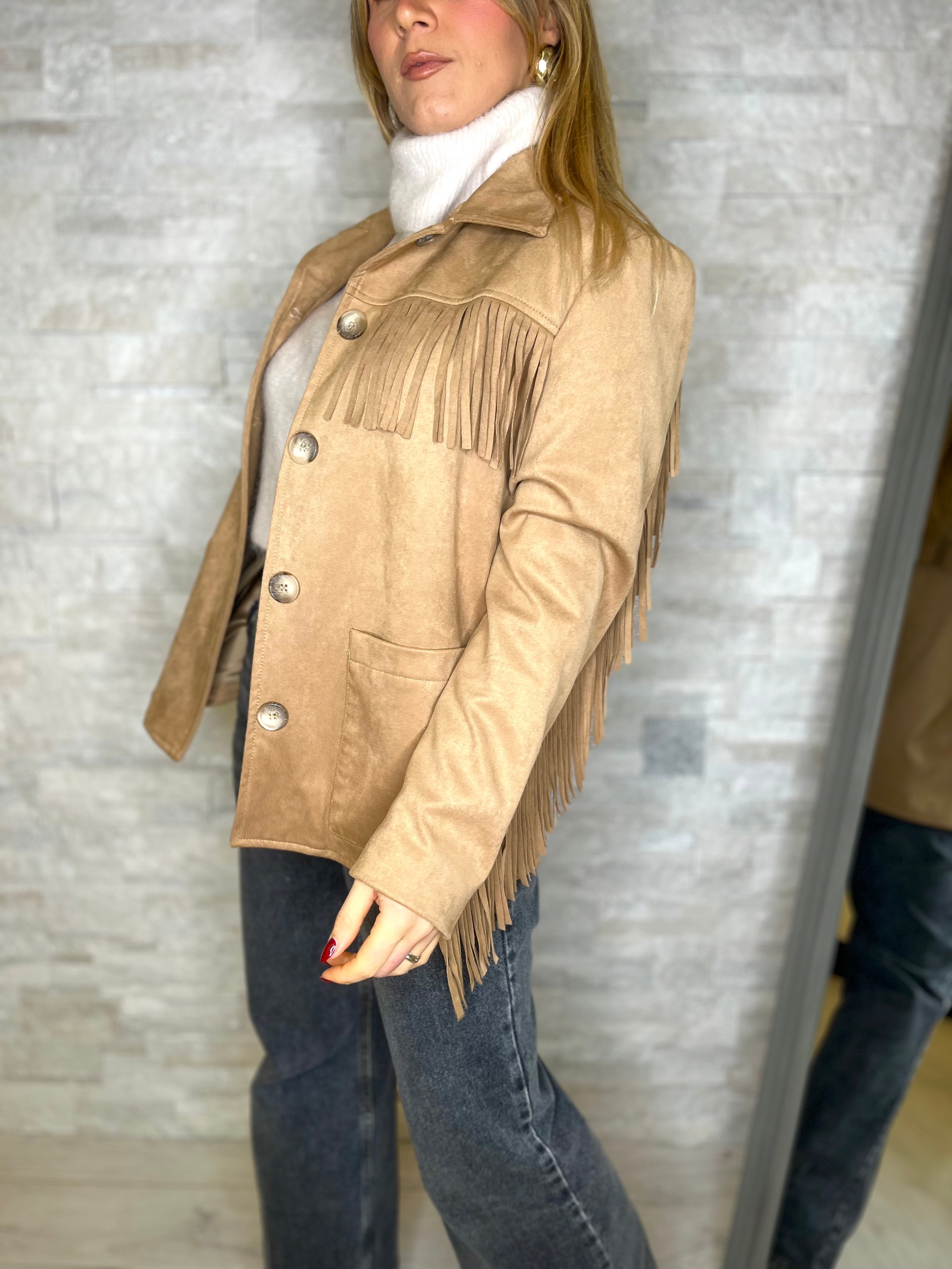 Giacca con motivo frange