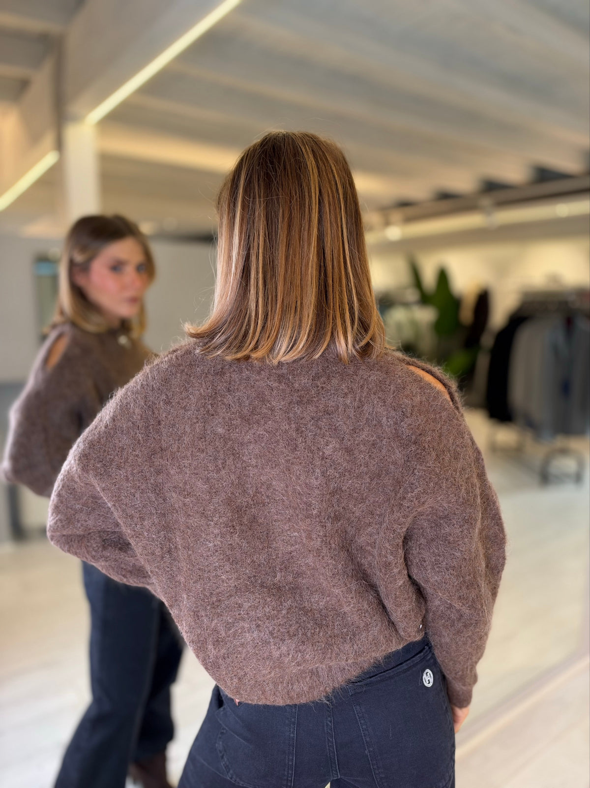 Maglia teddy cut-out