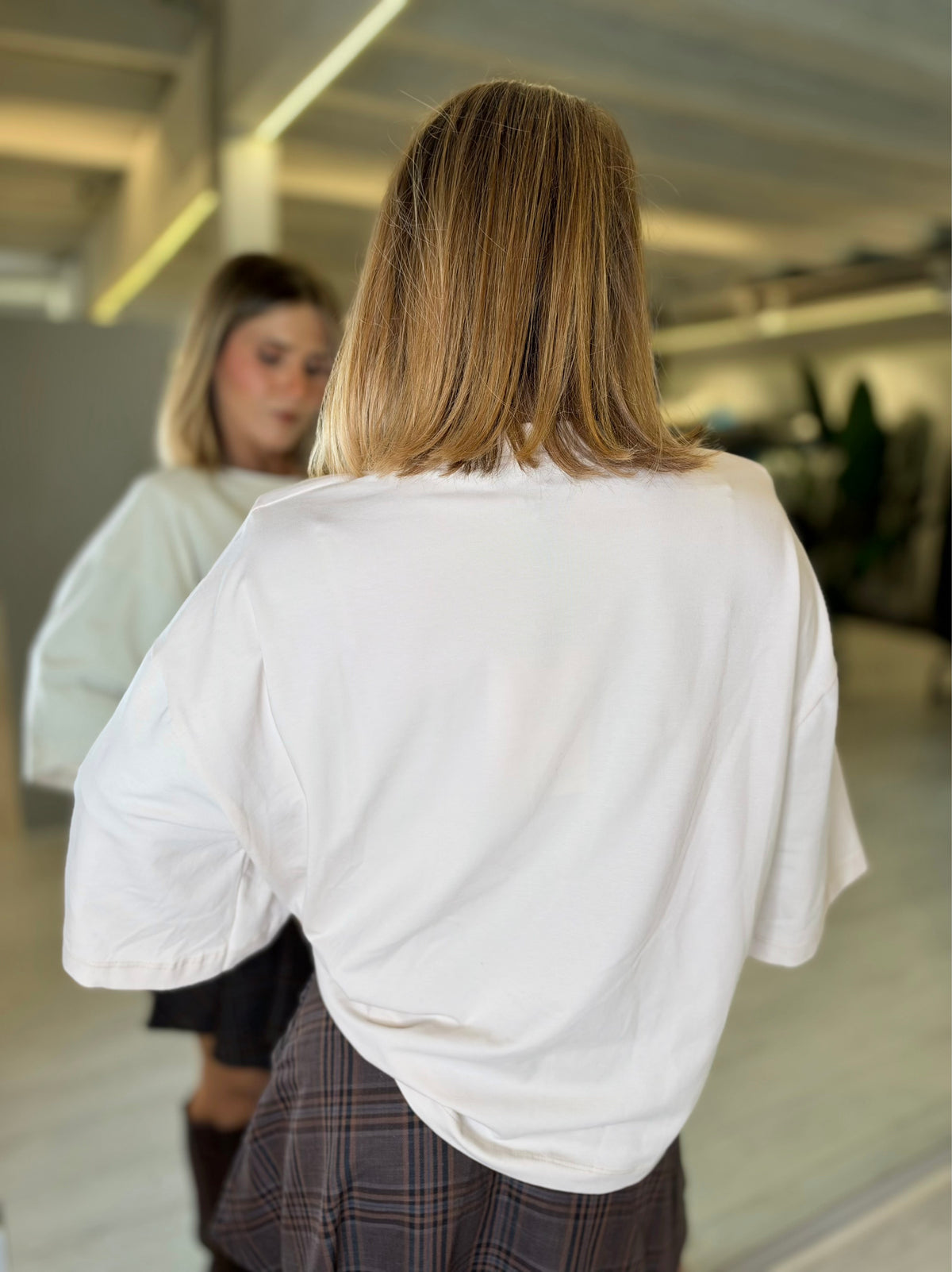 Maglia bicolore con stampa