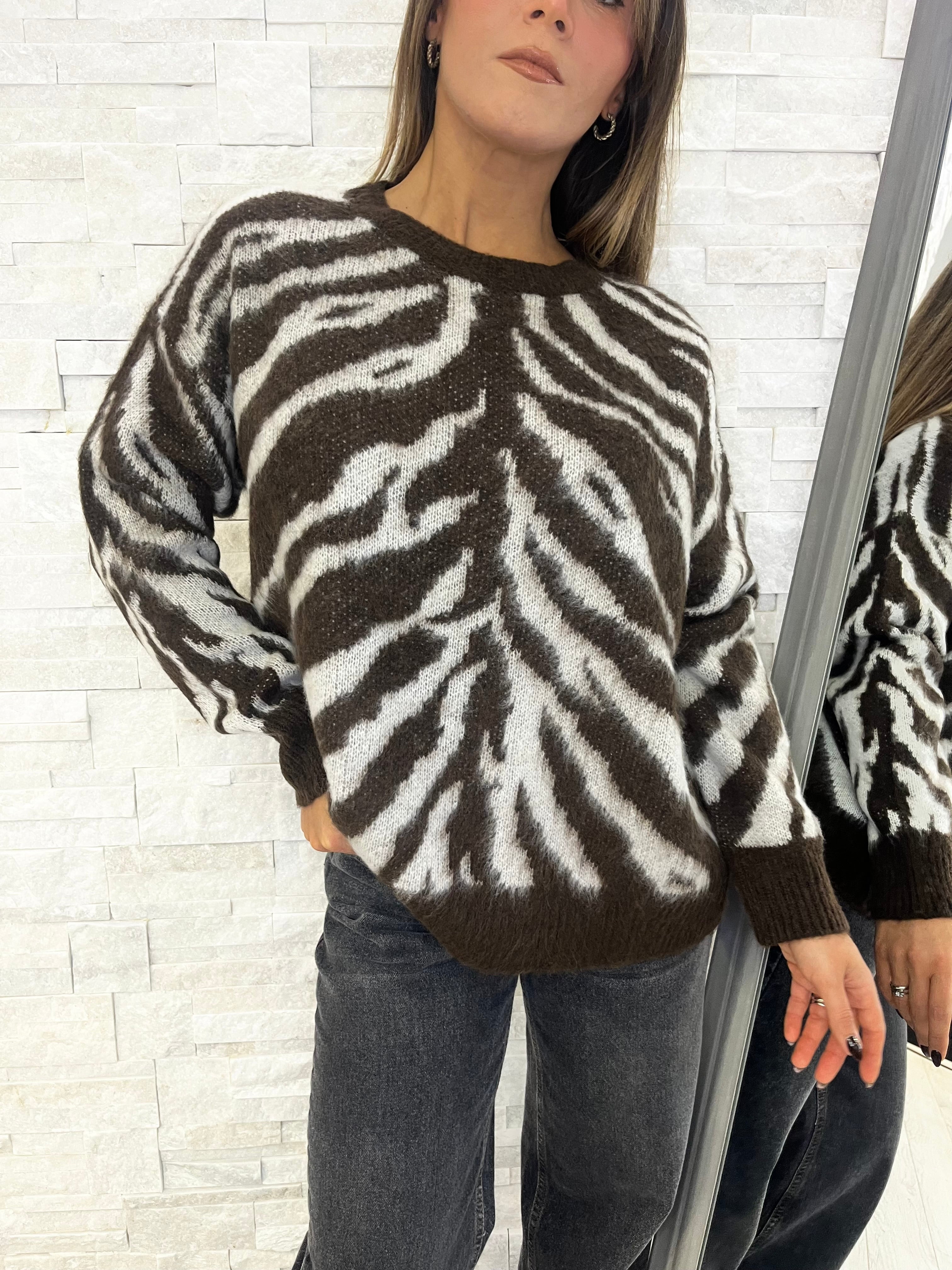 Maglia jacquard moro