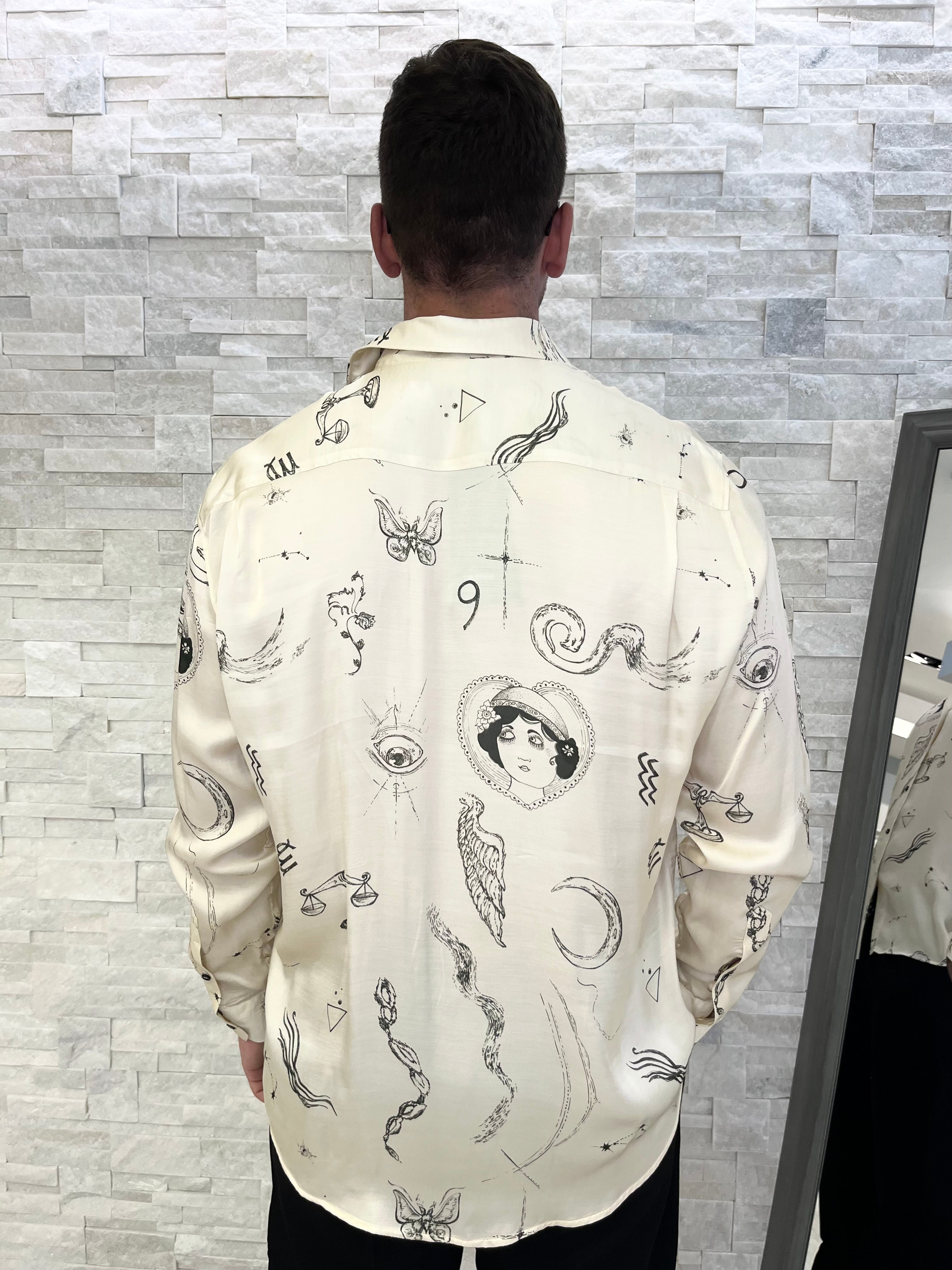 Camicia in viscosa fantasia