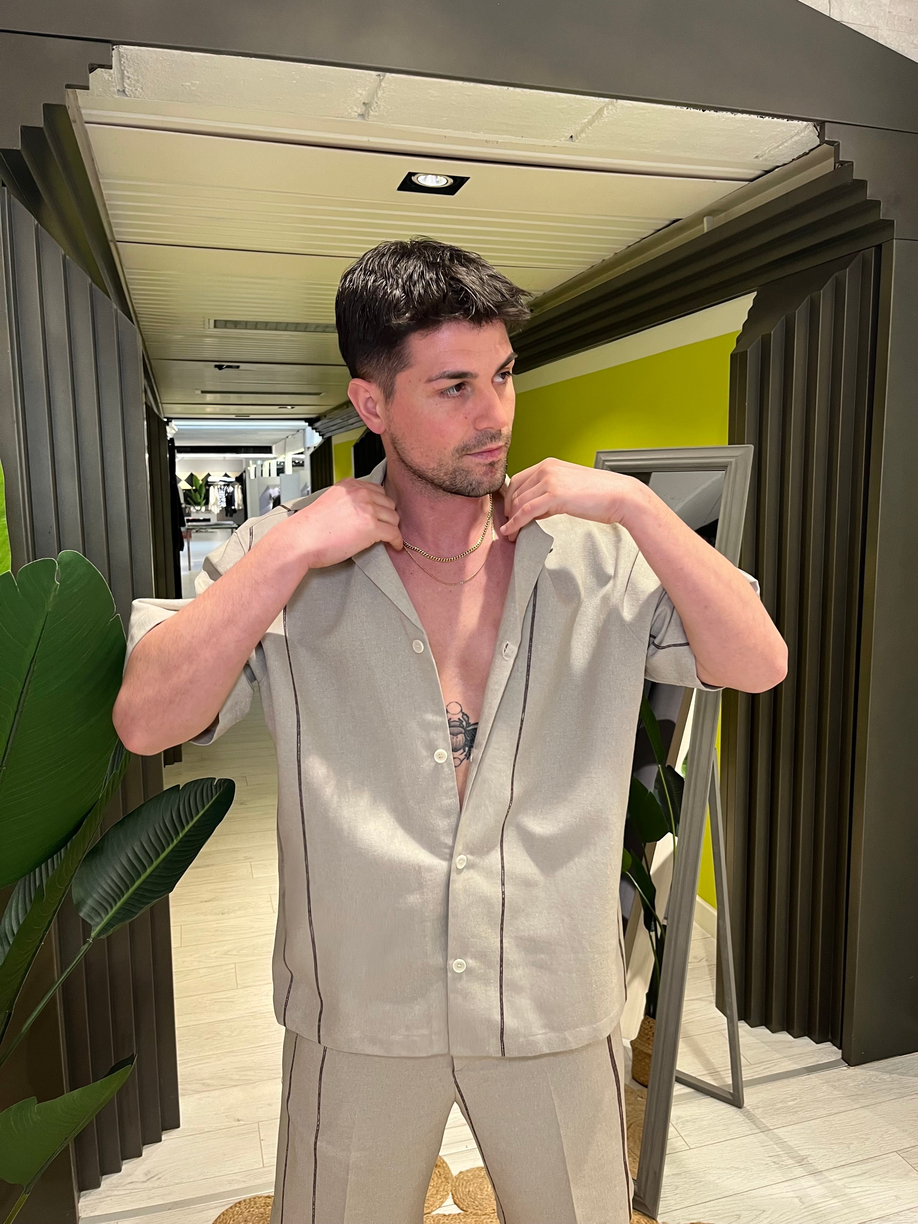 Camicia boxy manica corta