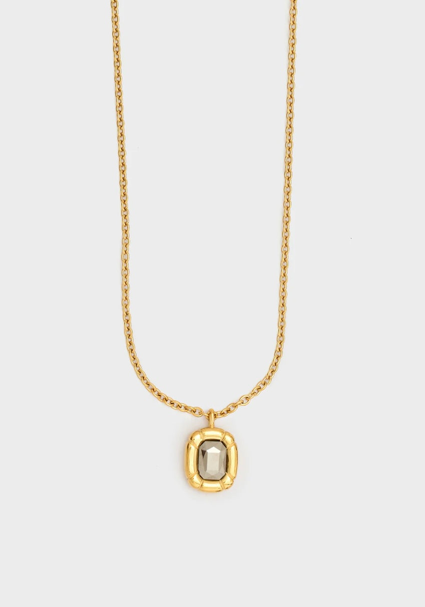 Collana lunga con pietra oro