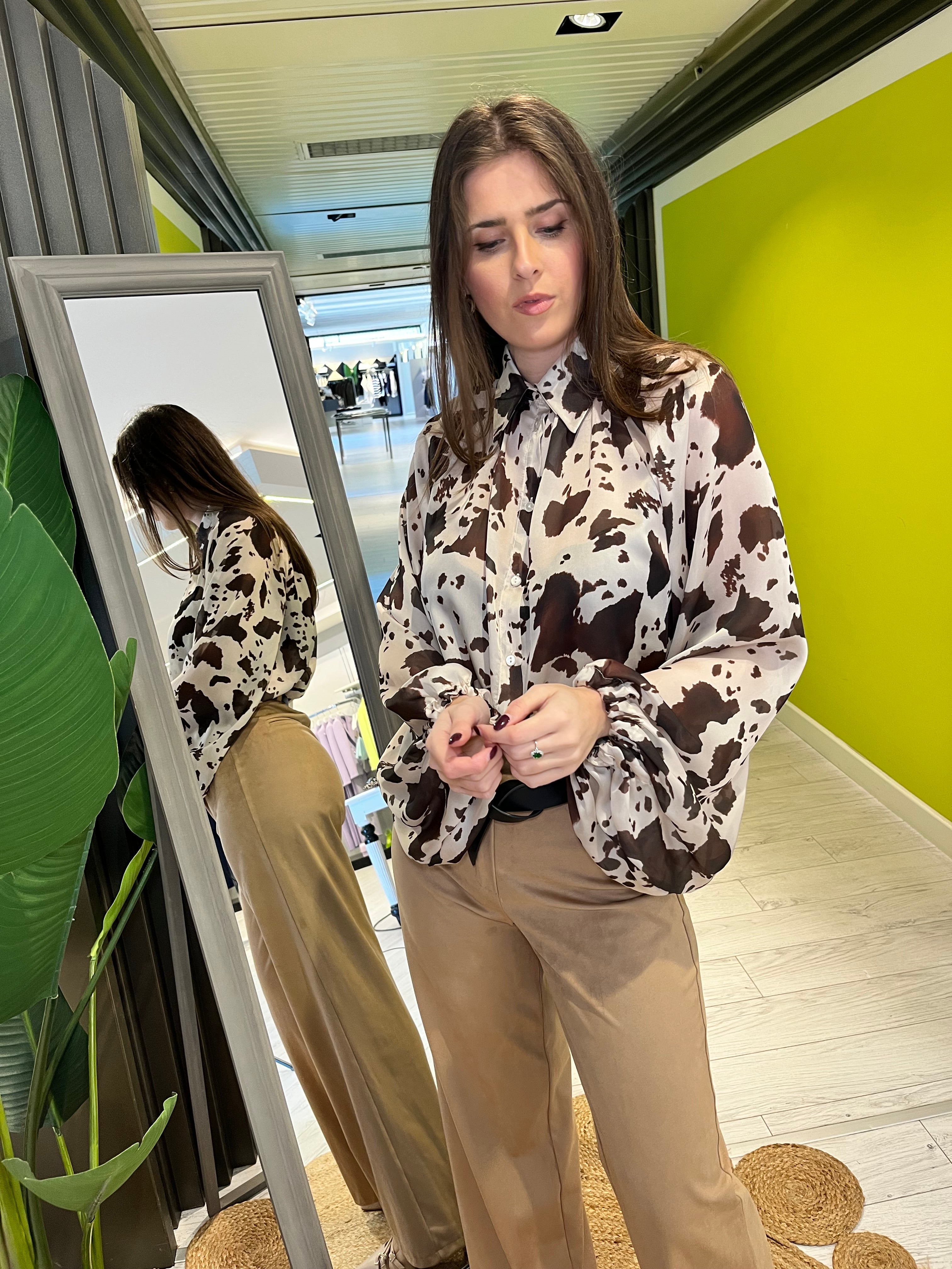 Camicia Oversize fantasia cow