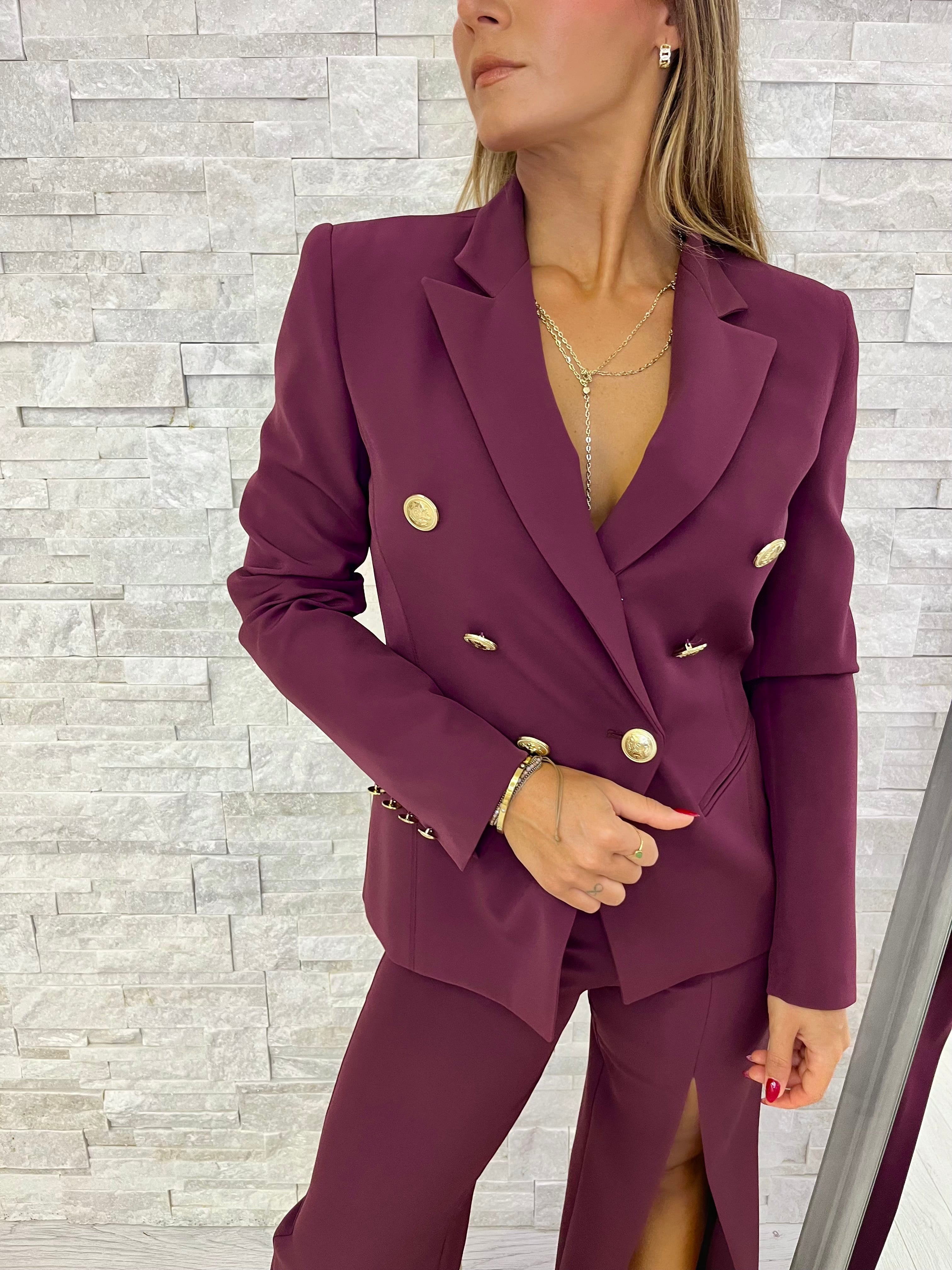 Tailleur sfiancato bordeaux