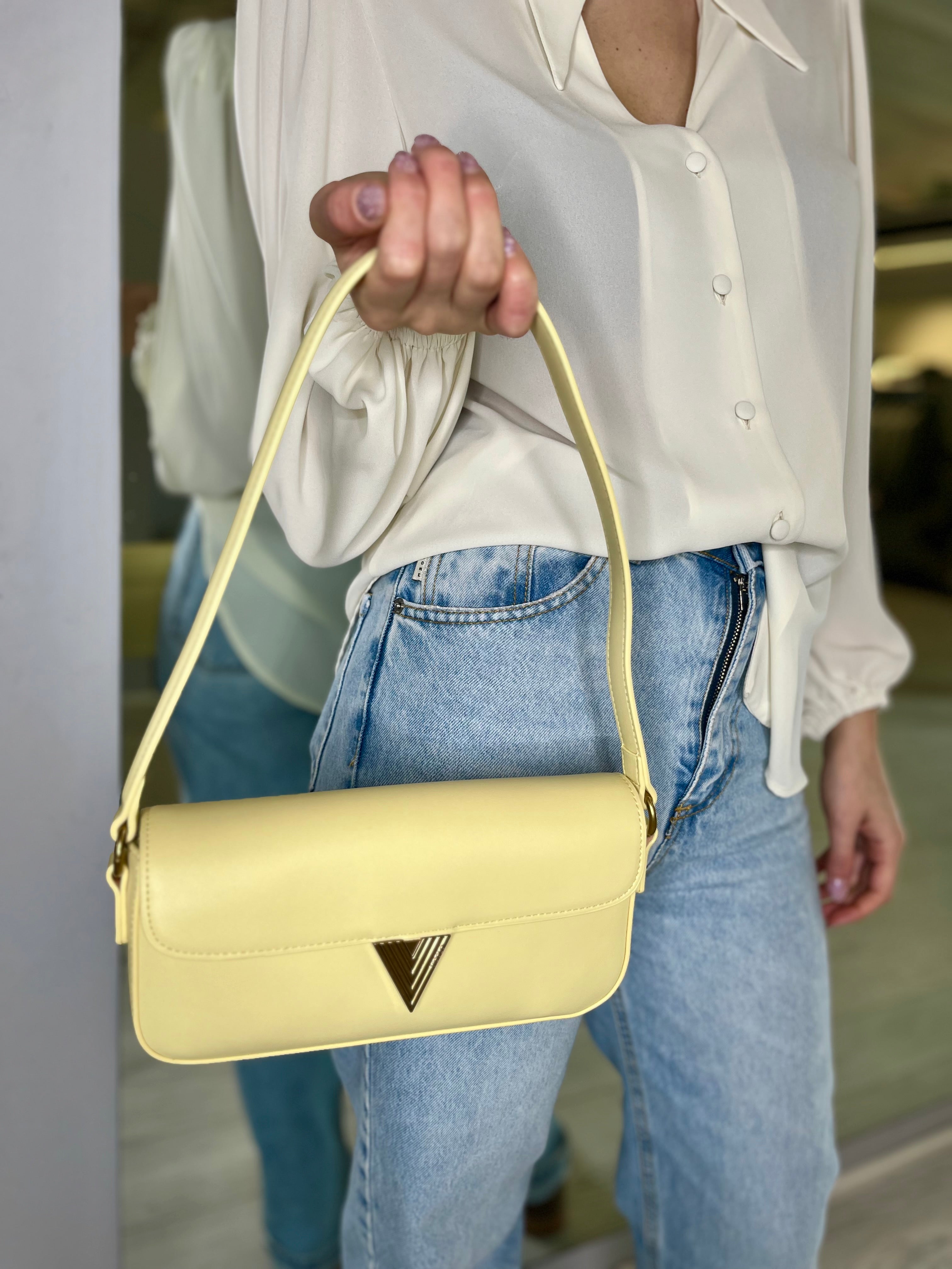 Borsa pencil giallo pastello