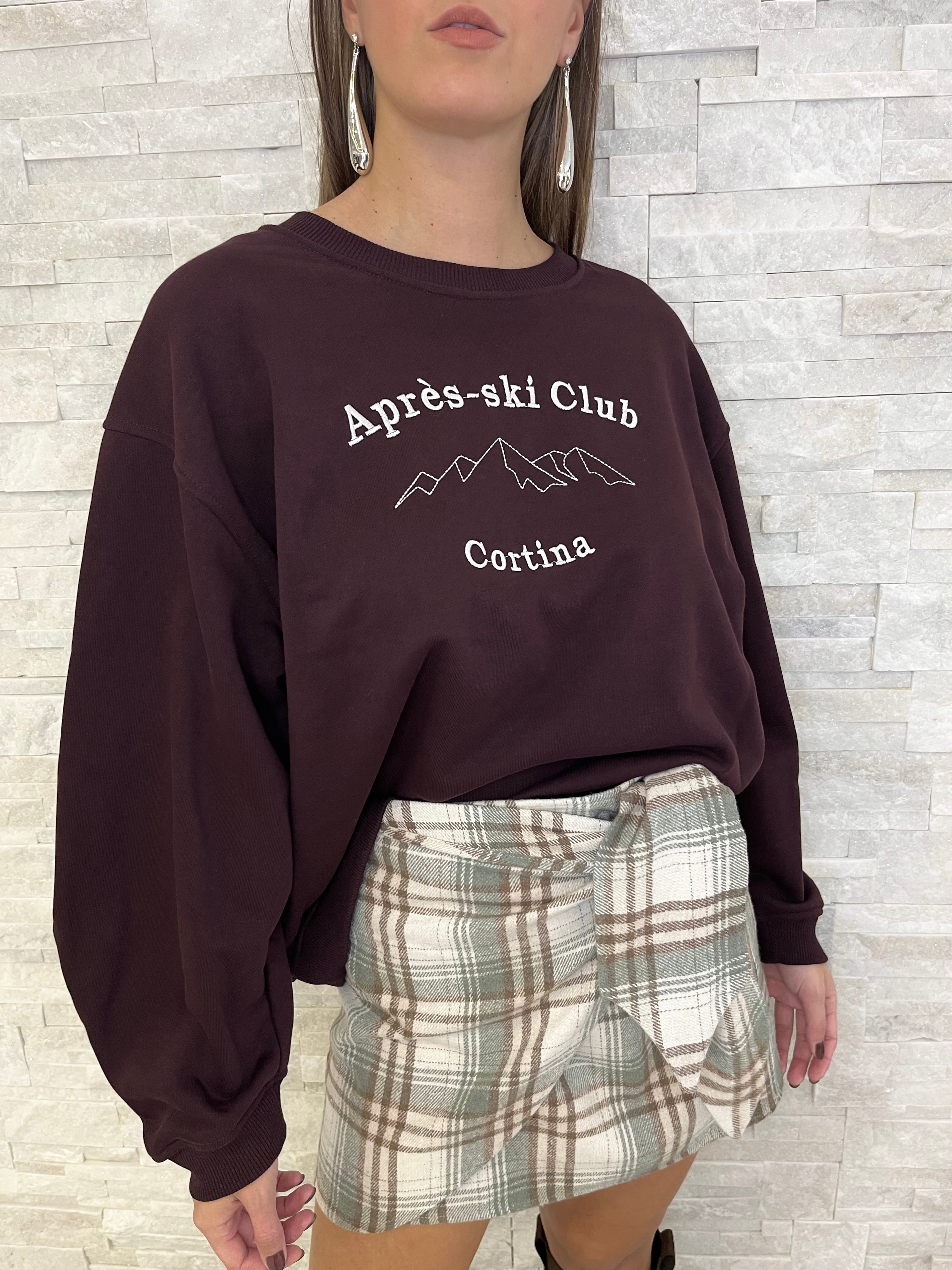 Felpa après ski Bordeaux