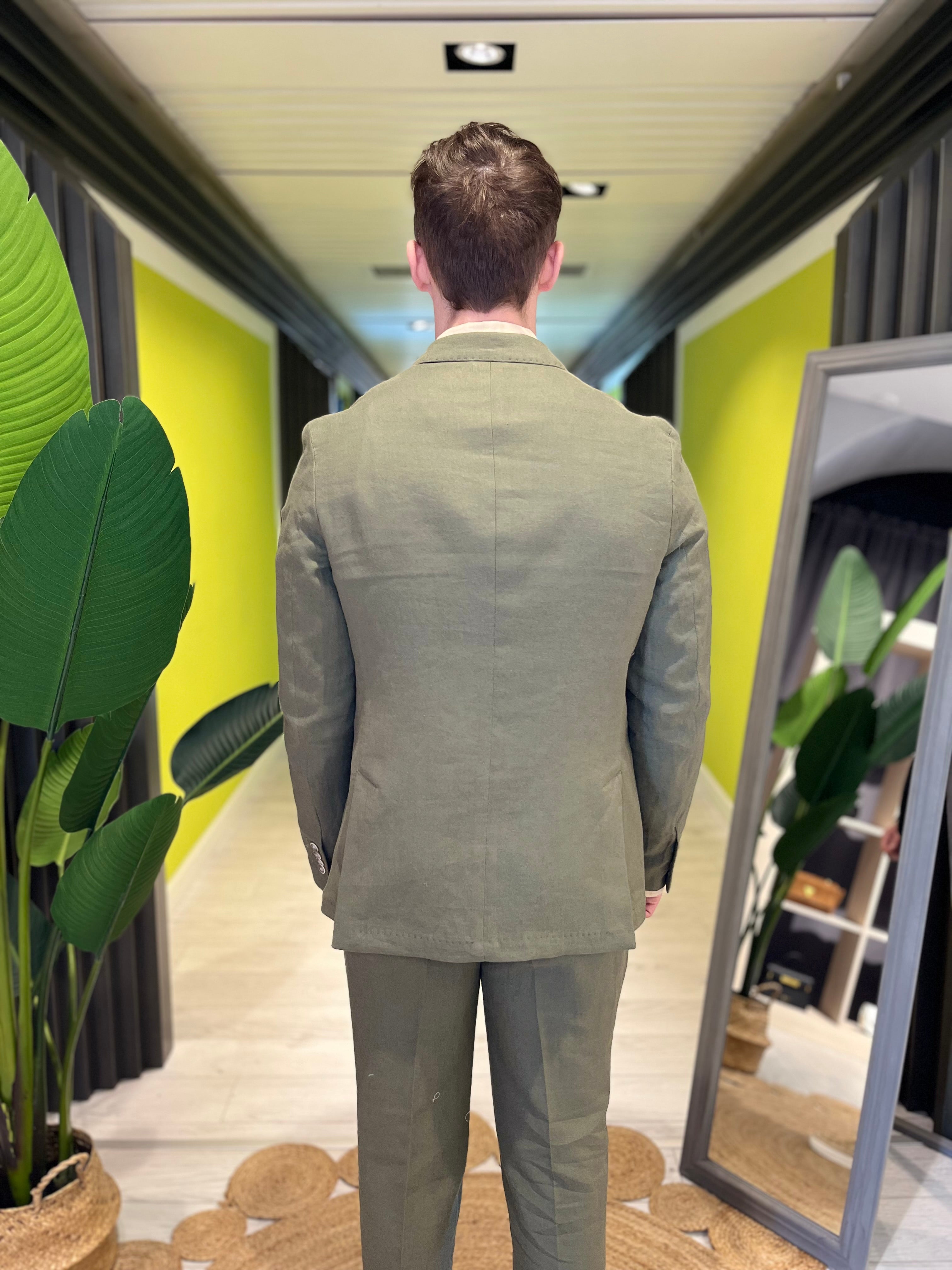 Giacca in lino color militare