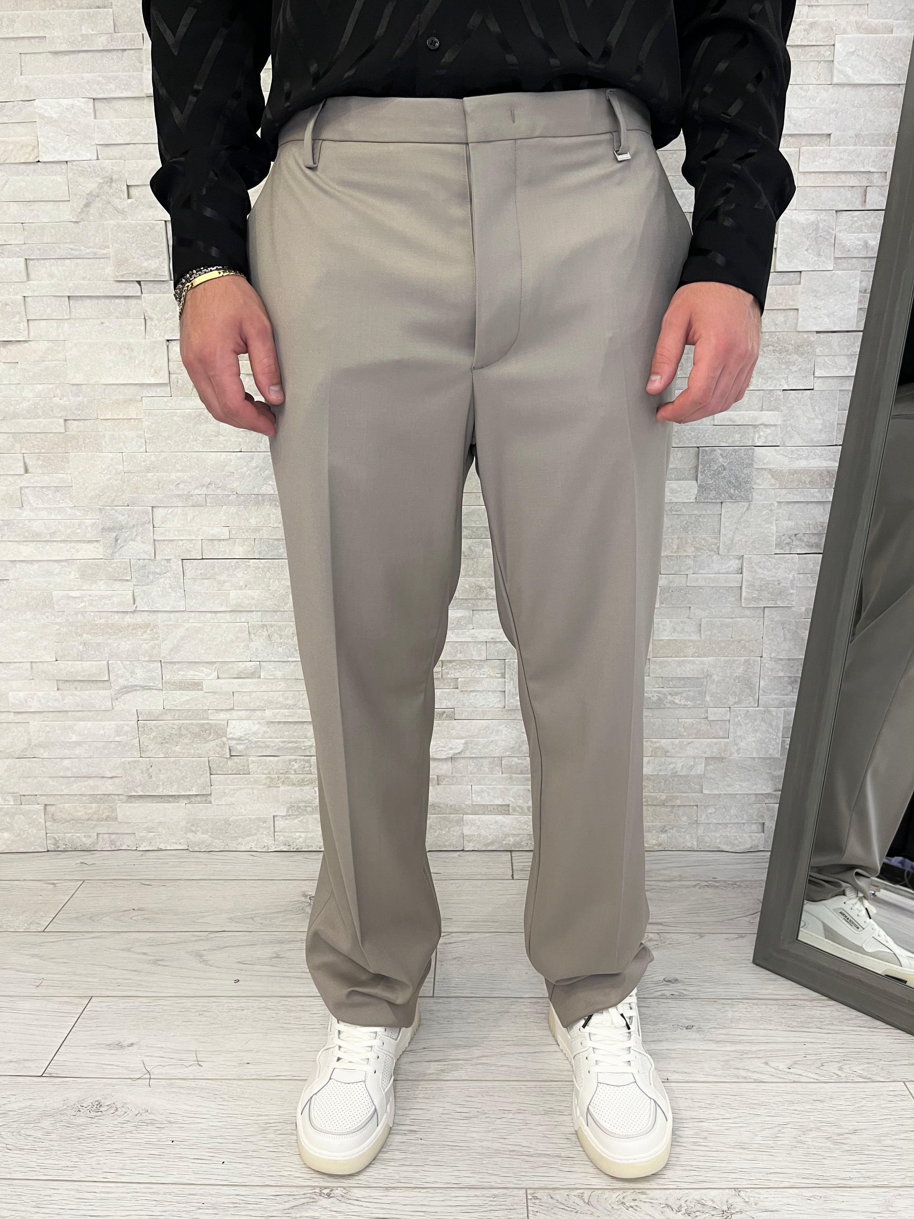 Pantalone elegante mastice