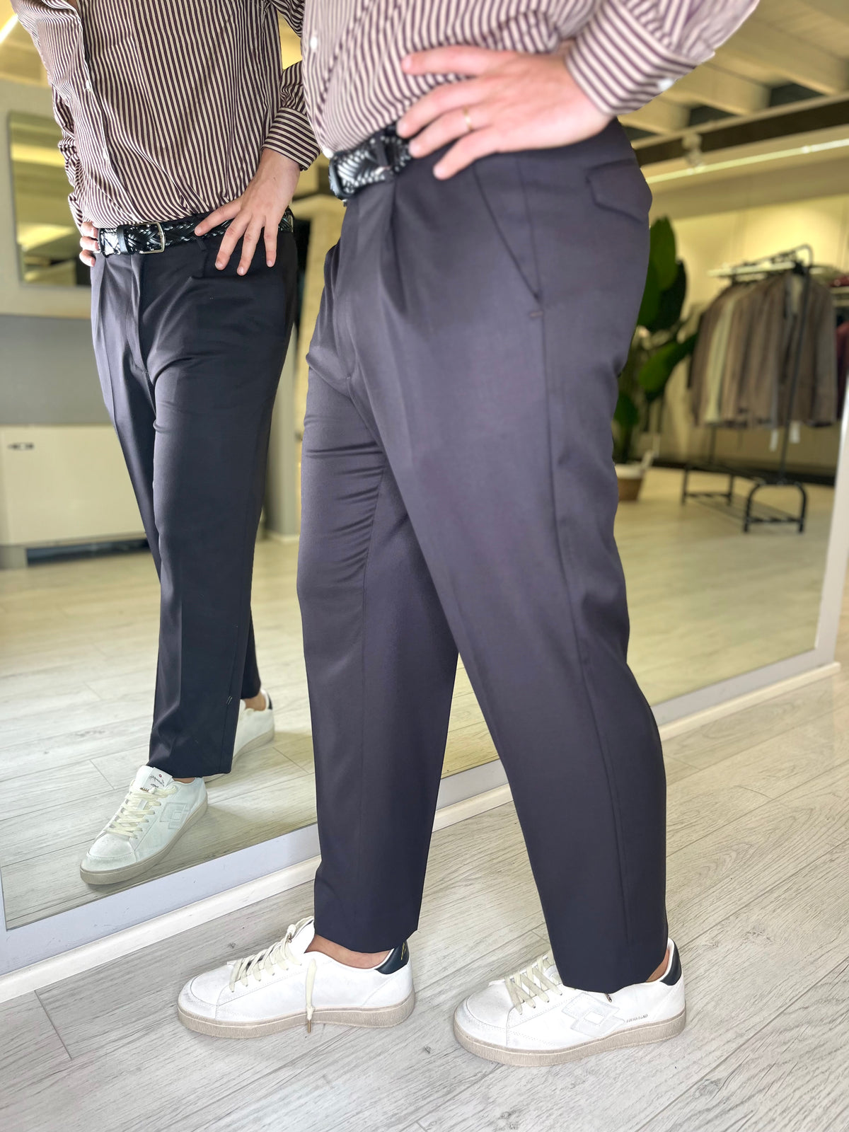 Pantalone over moro con pinces