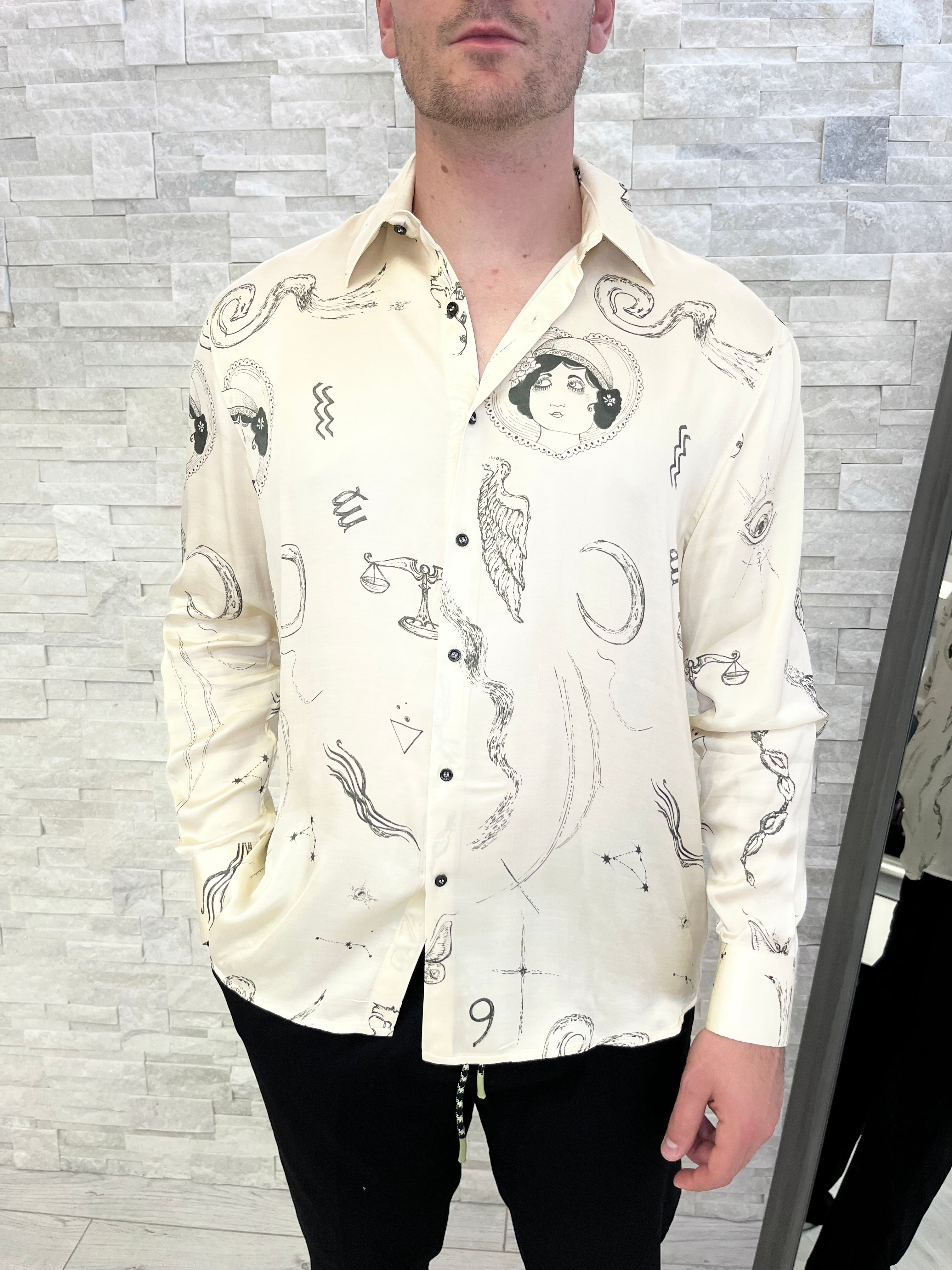 Camicia in viscosa fantasia