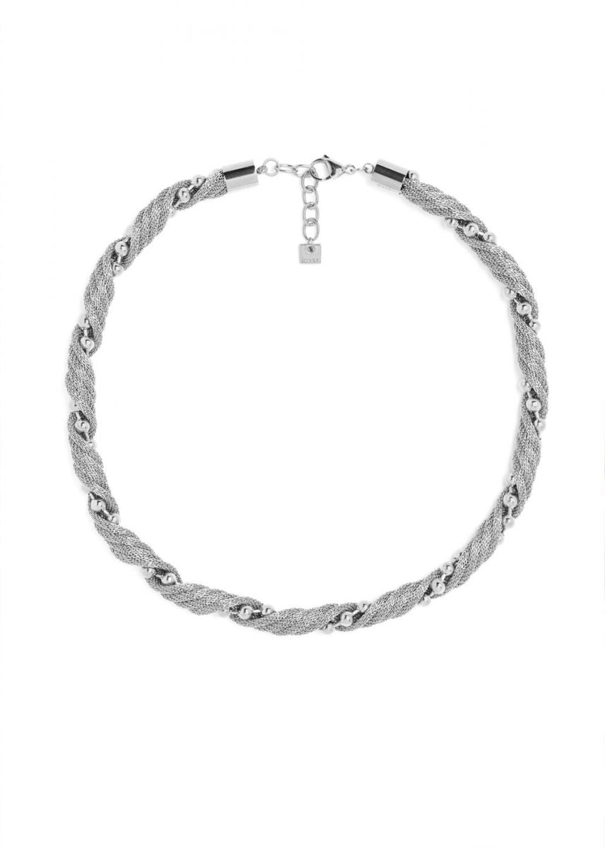 NALI- Collana vera tubolare argento acc.inoss