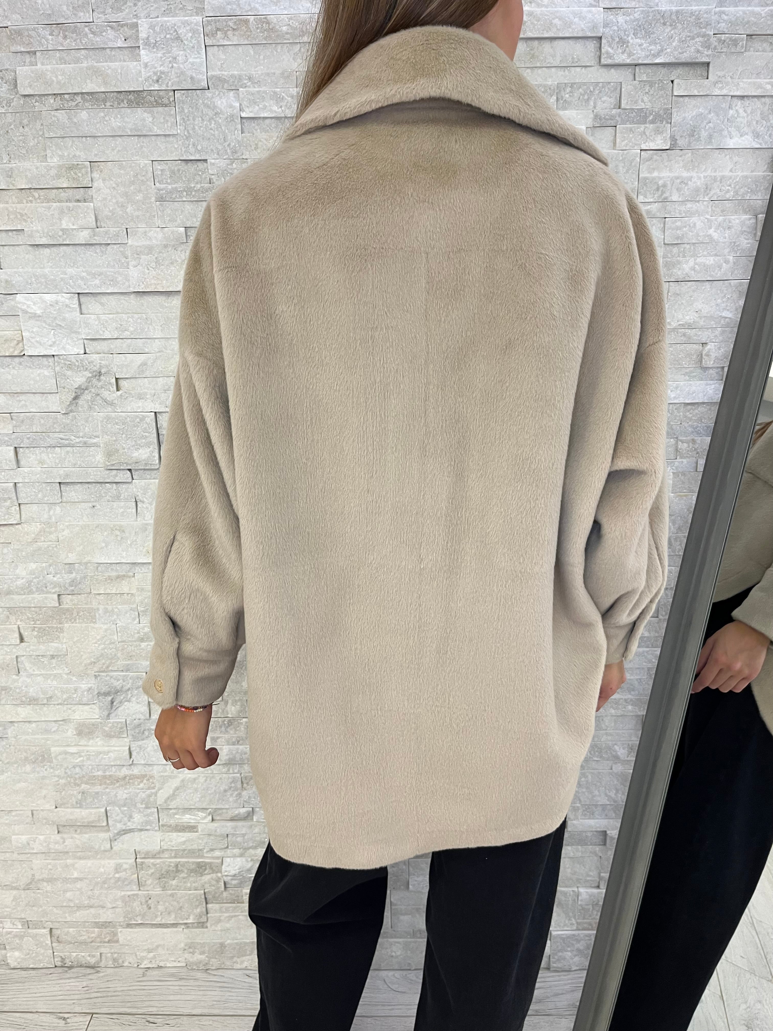 Maxi camicia in pelo