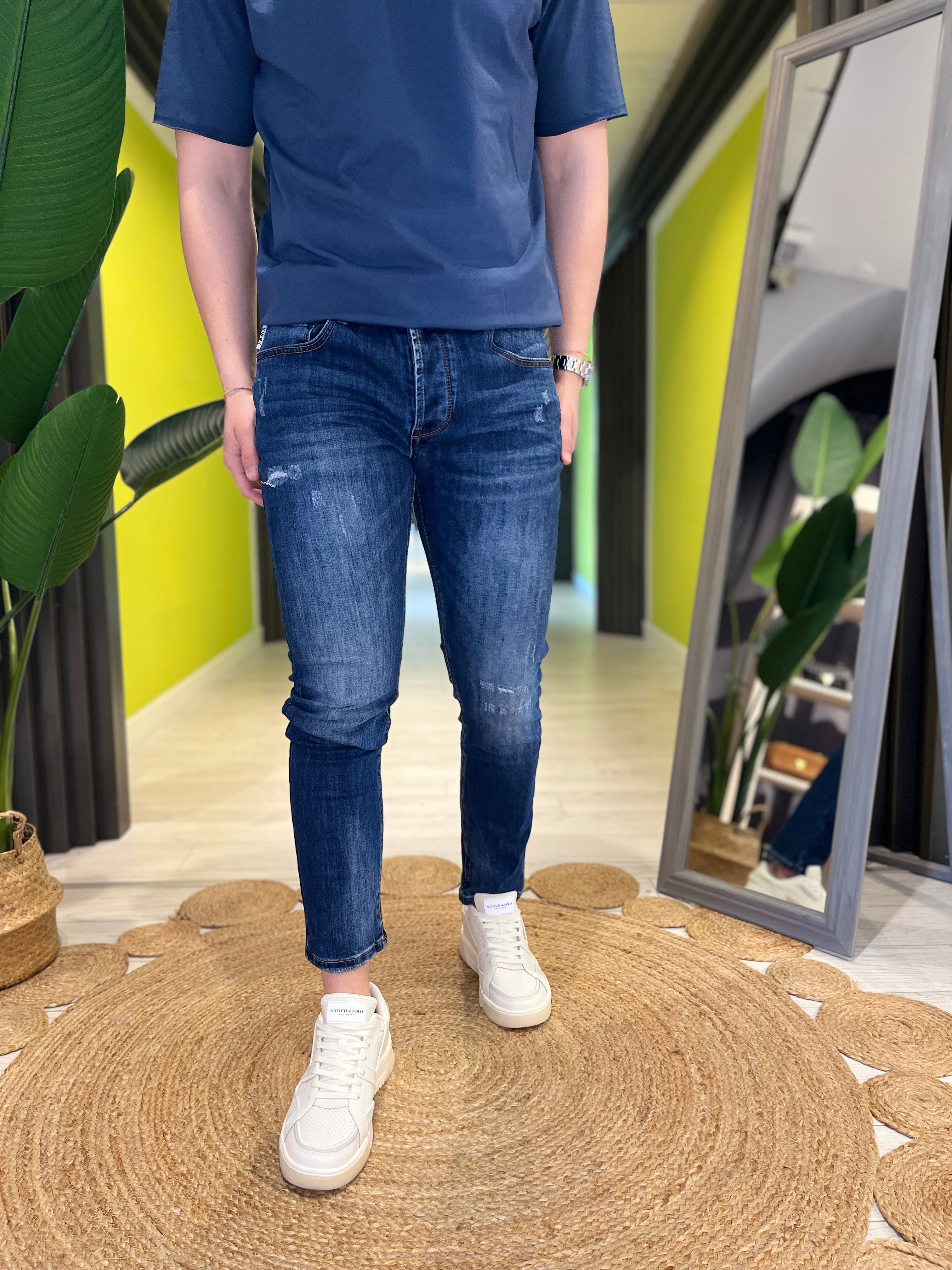 Jeans slim blu slavati