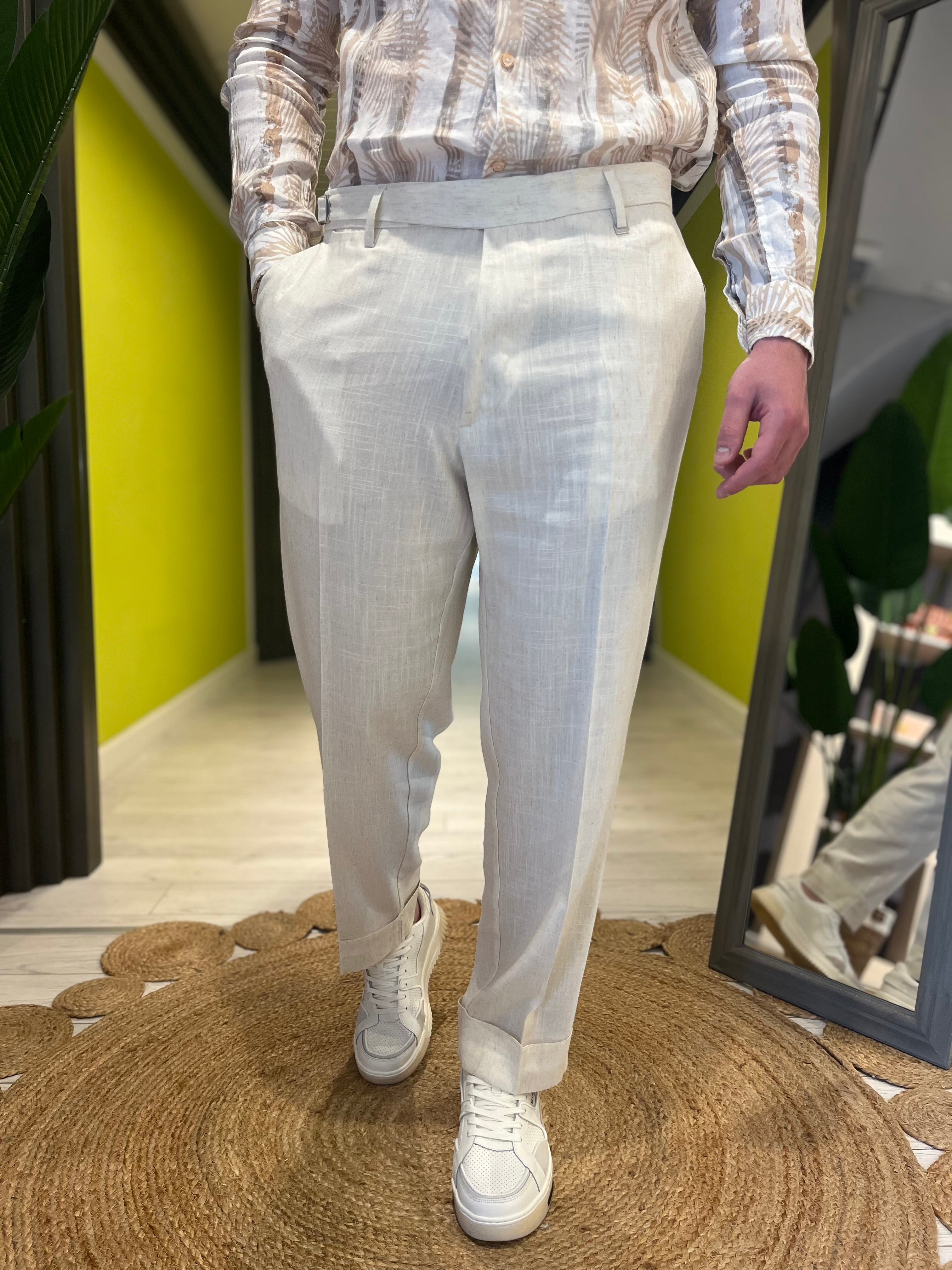 Abito monopetto oversize panna