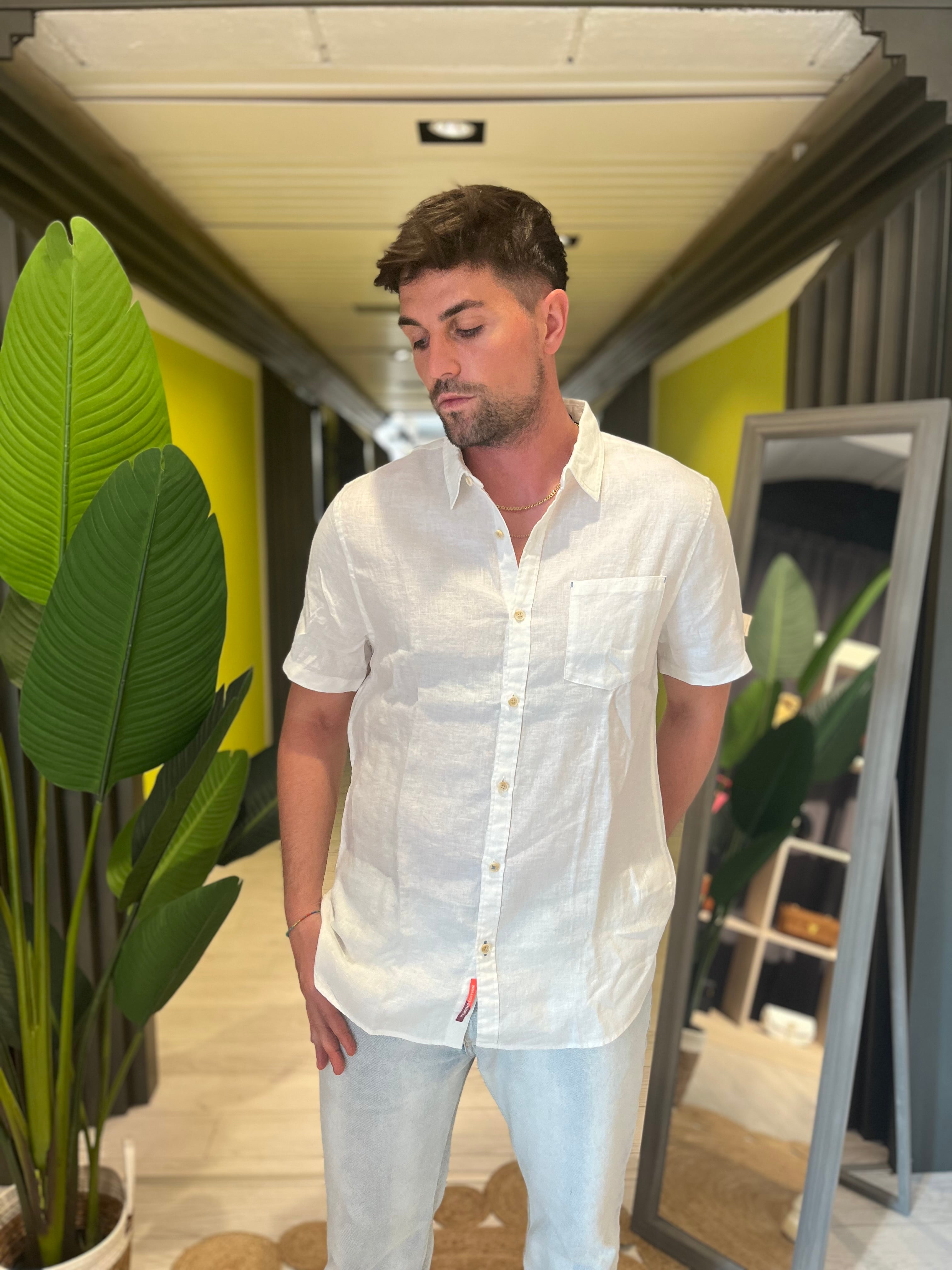 Camicia mezza manica bianca
