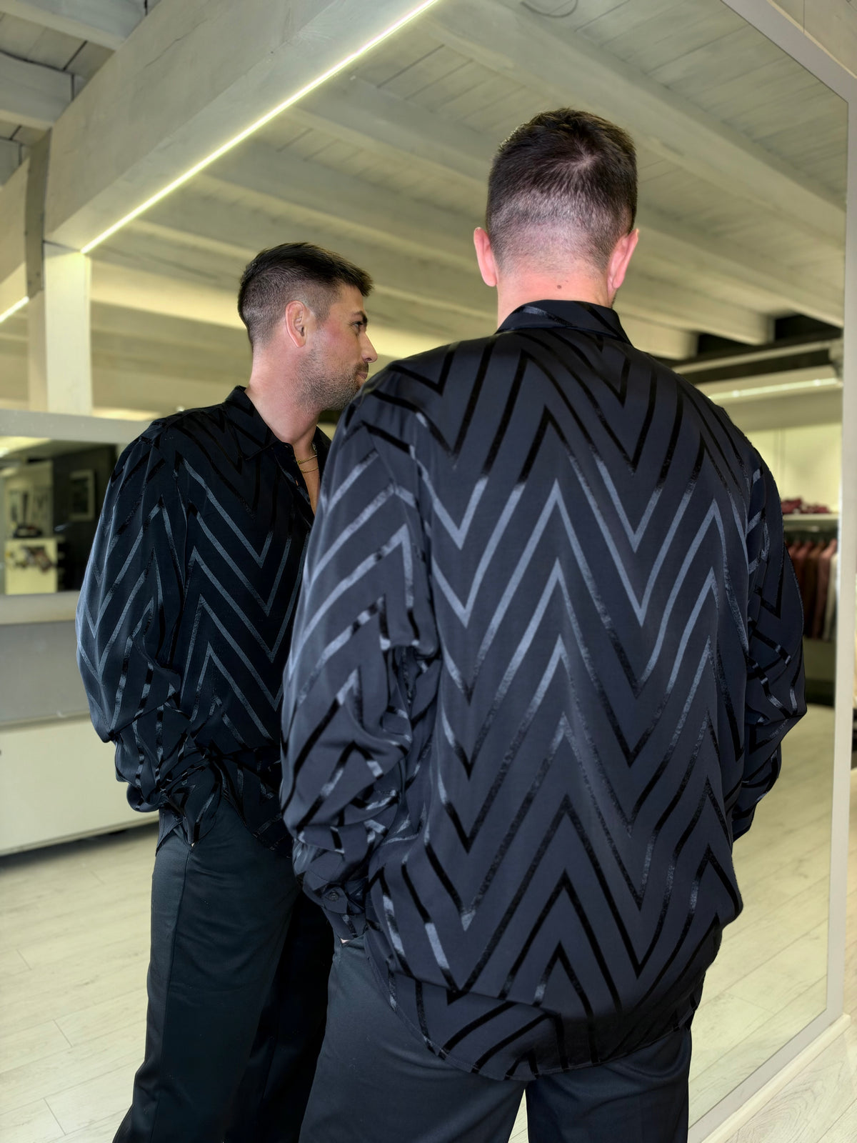 Camicia oversize nera