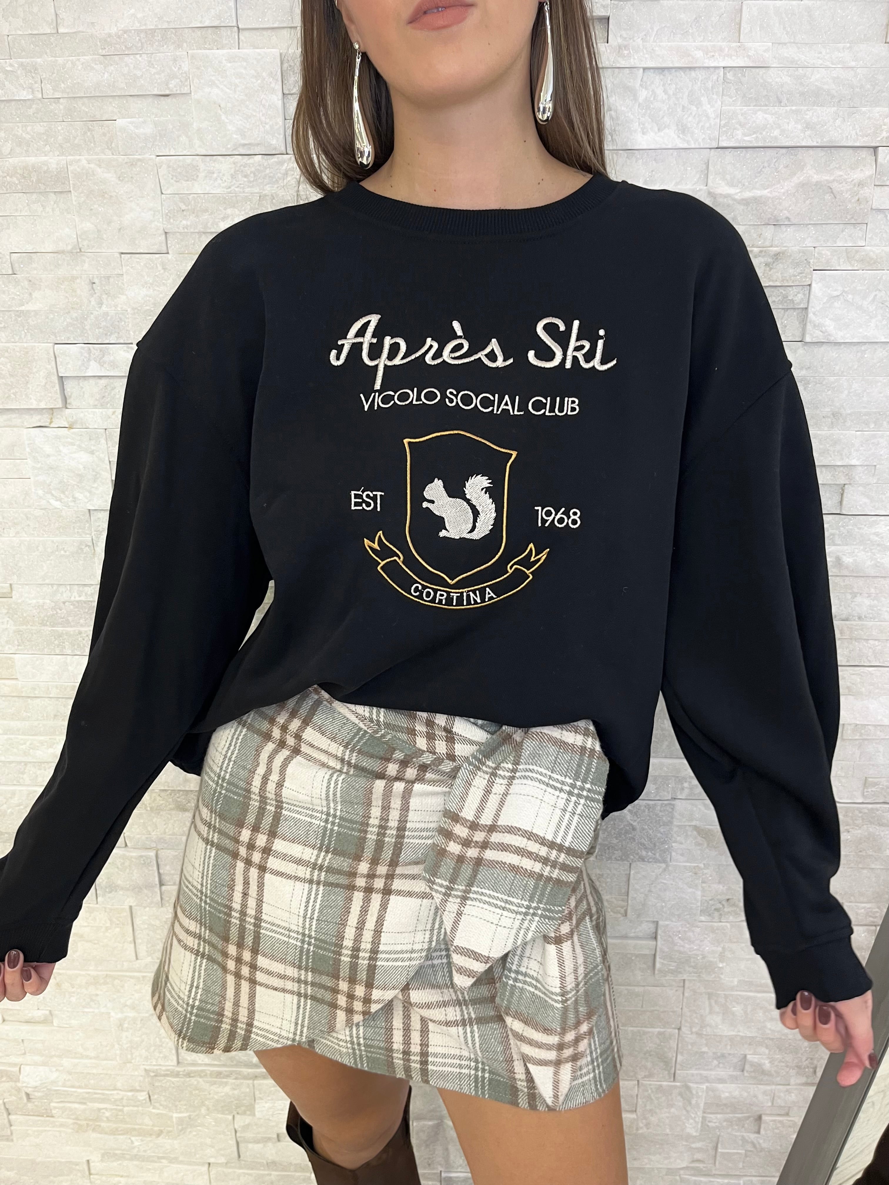 Felpa après ski nera