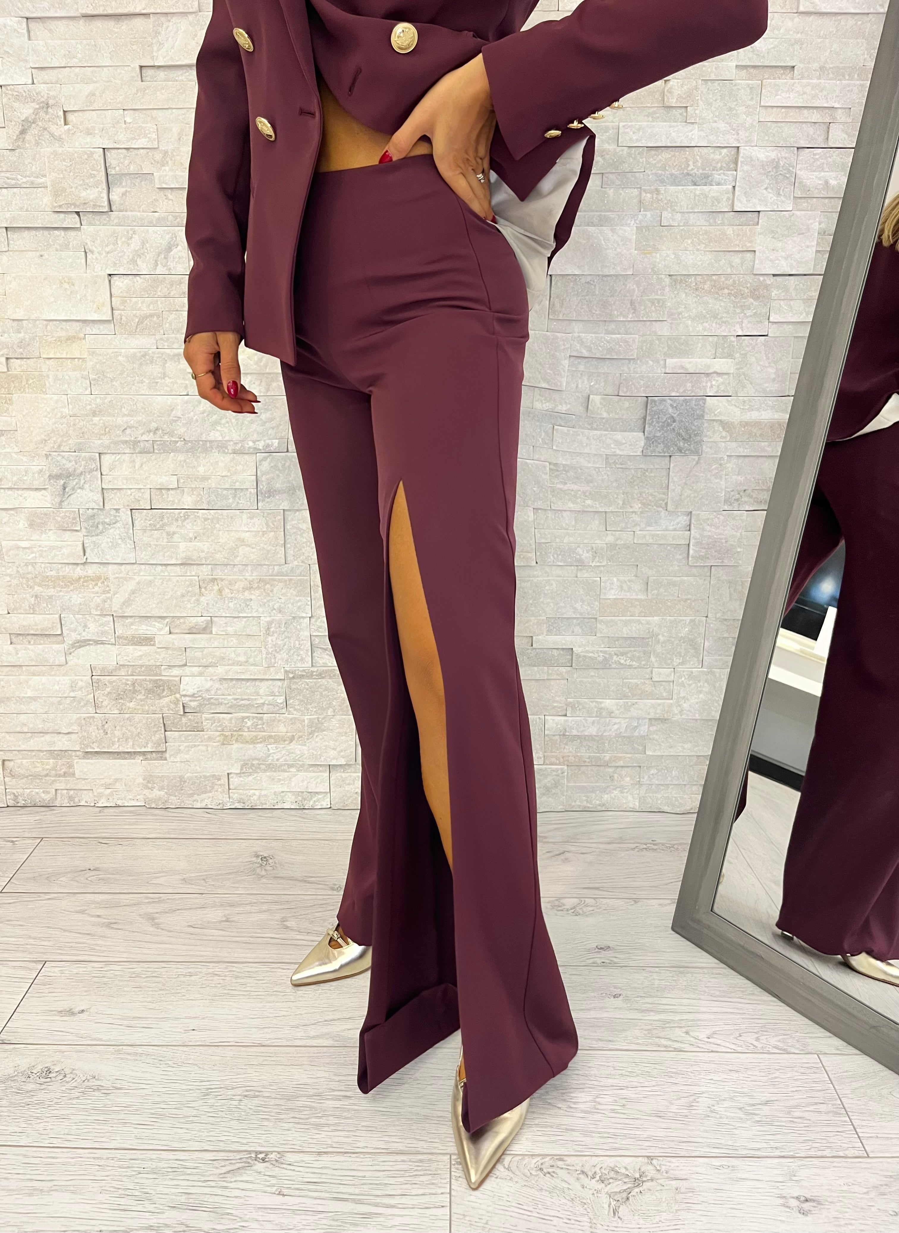 Tailleur sfiancato bordeaux
