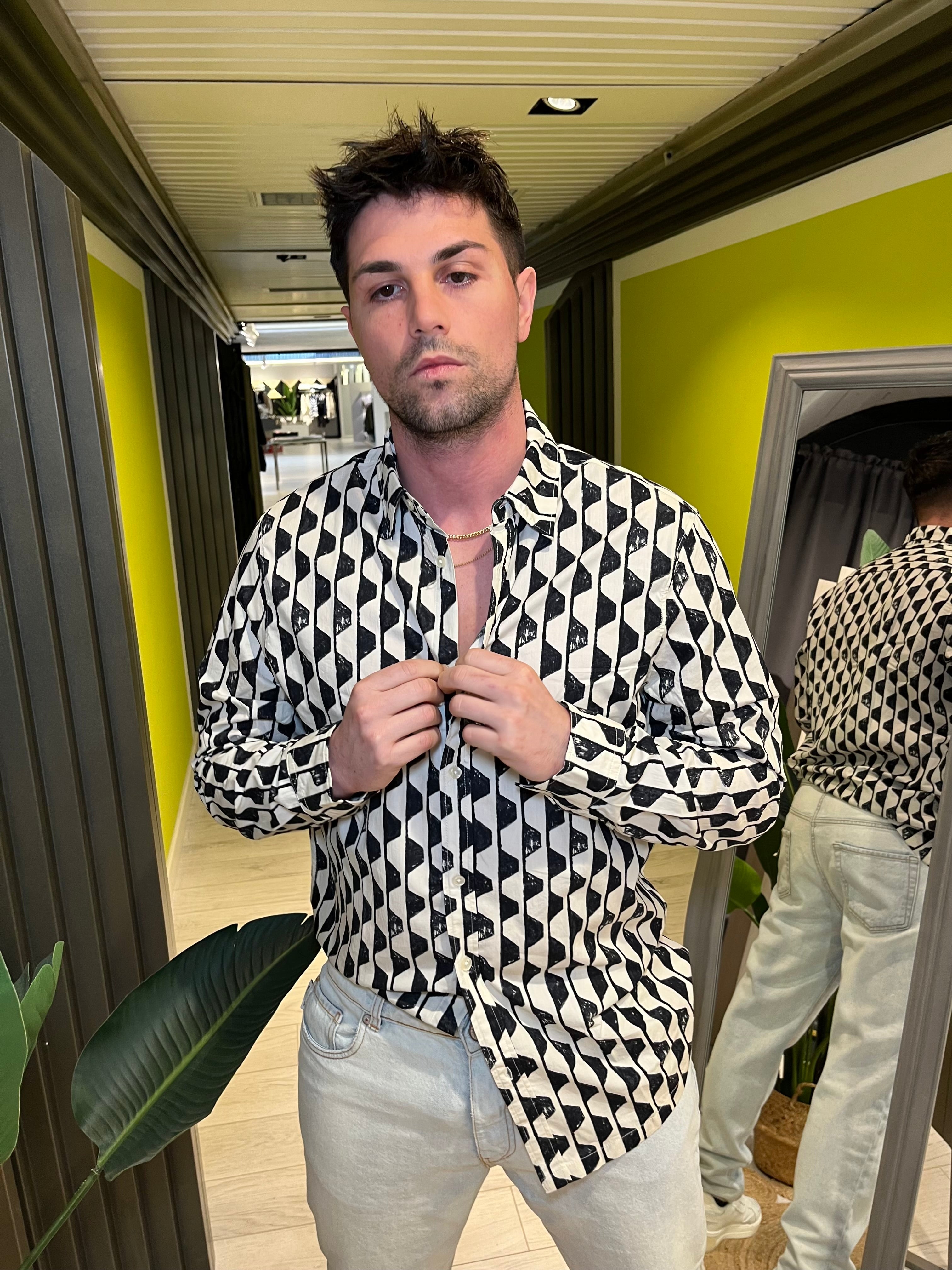 Camicia stampa geometrica