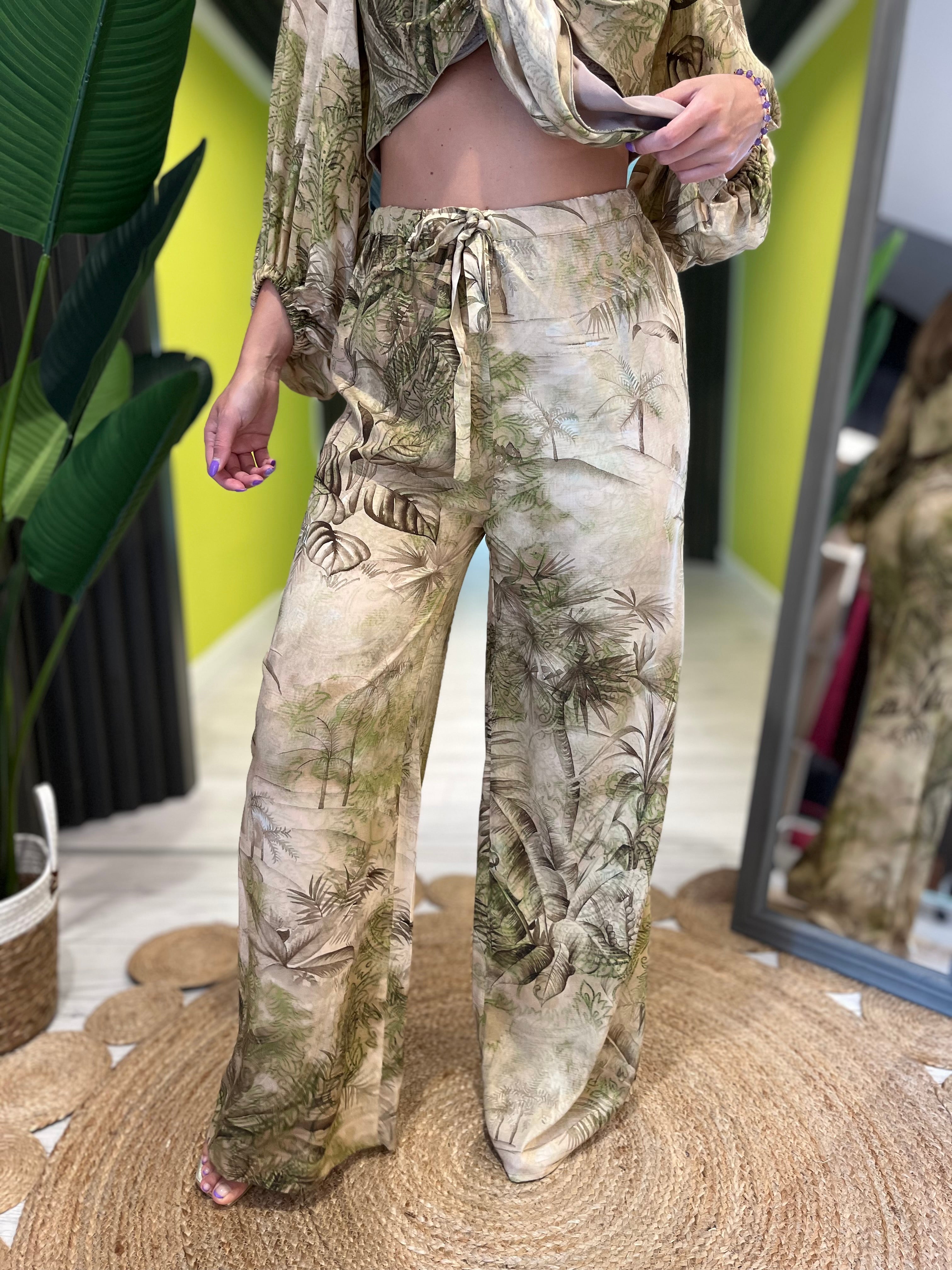 Pantalone palazzo fantasia