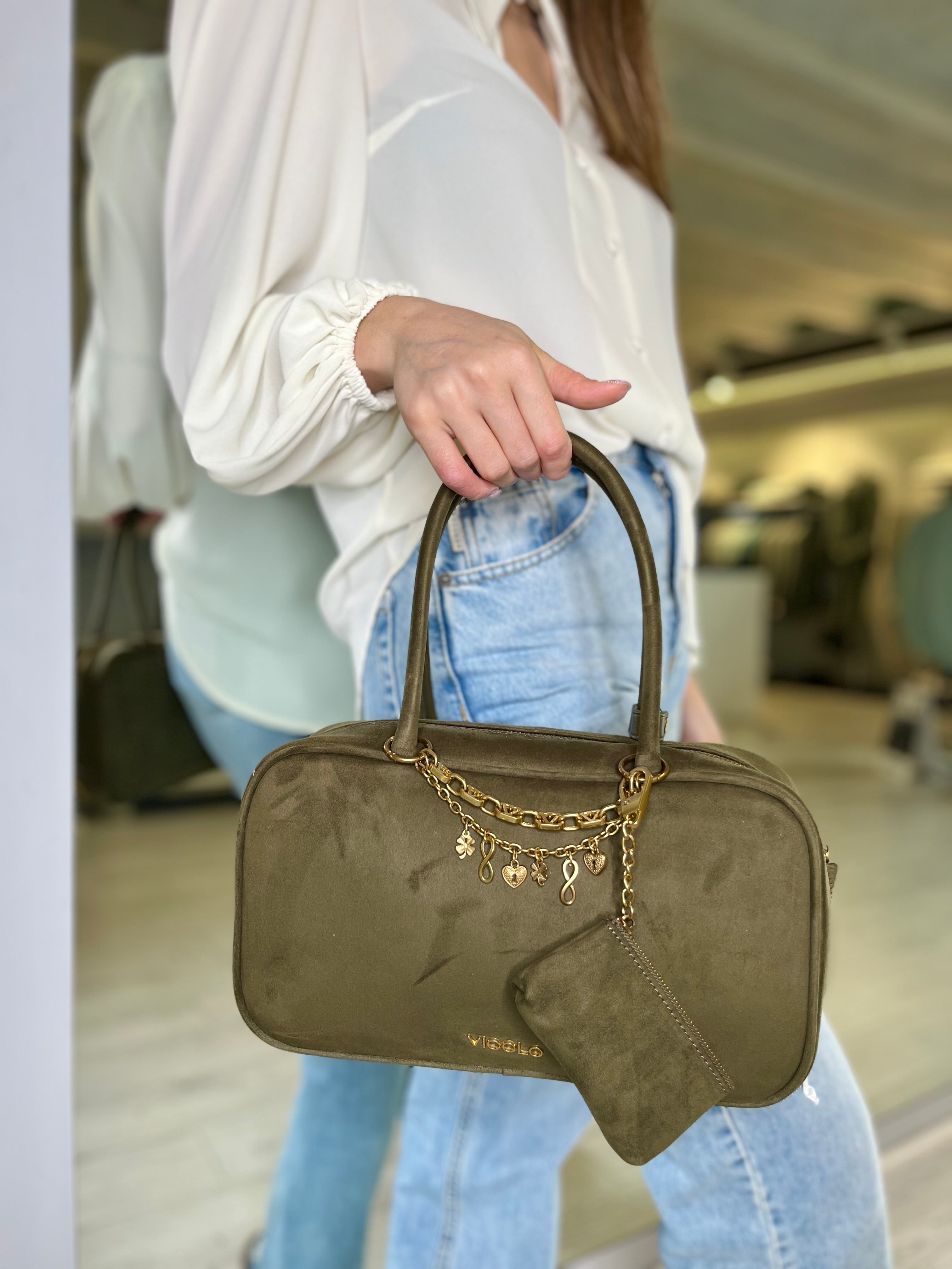 Borsa slide verde army