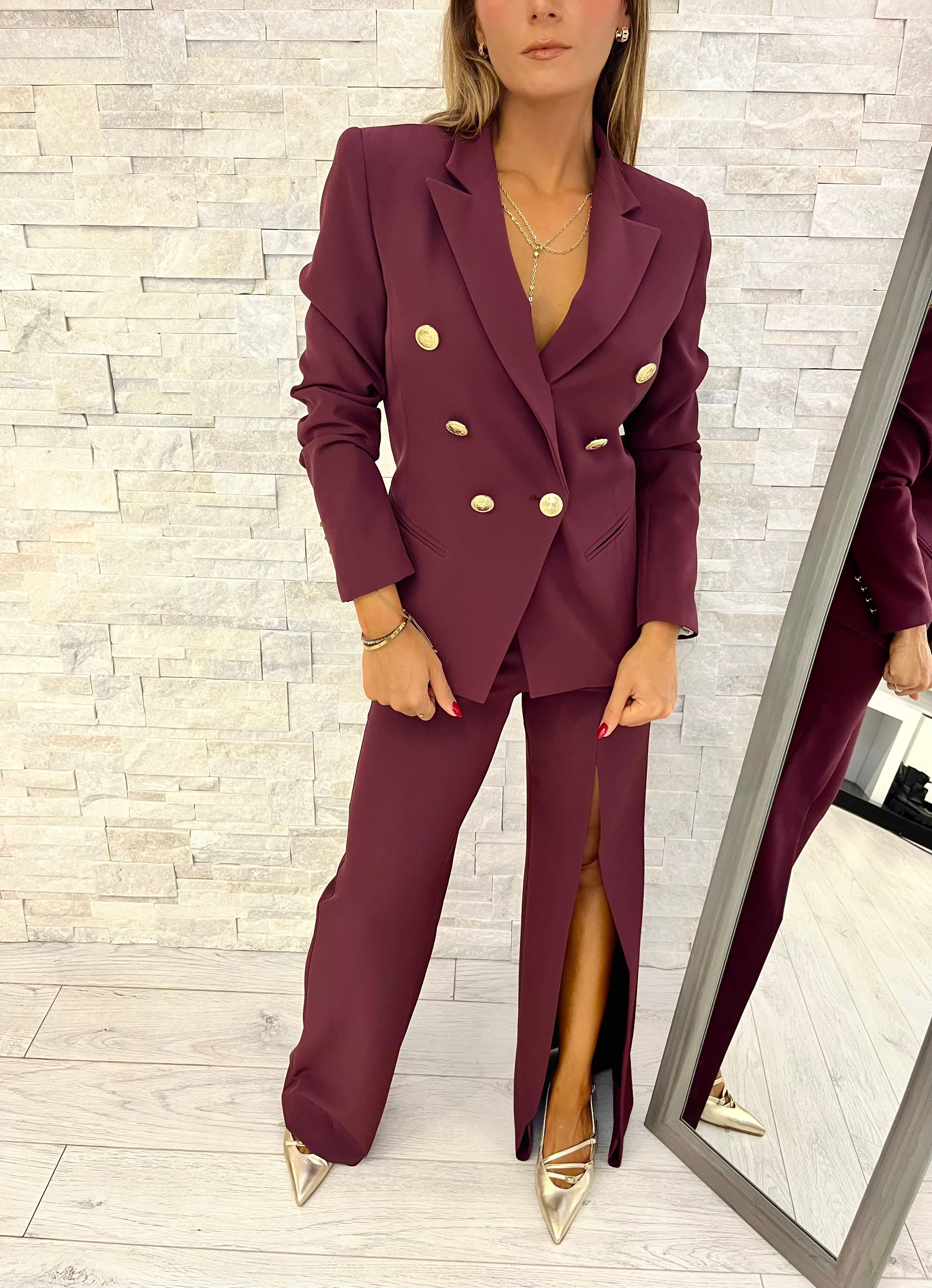 Tailleur sfiancato bordeaux