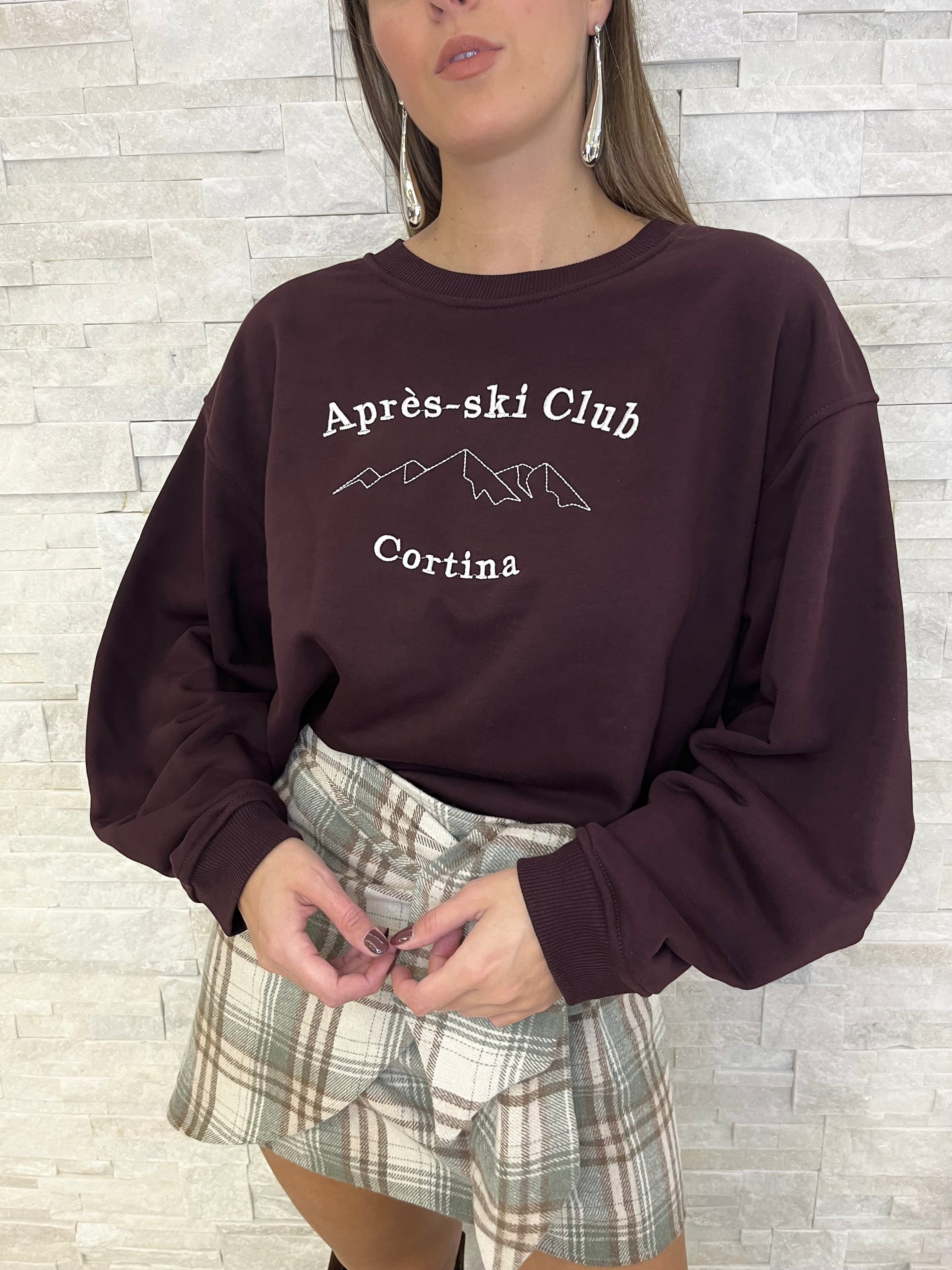 Felpa après ski Bordeaux