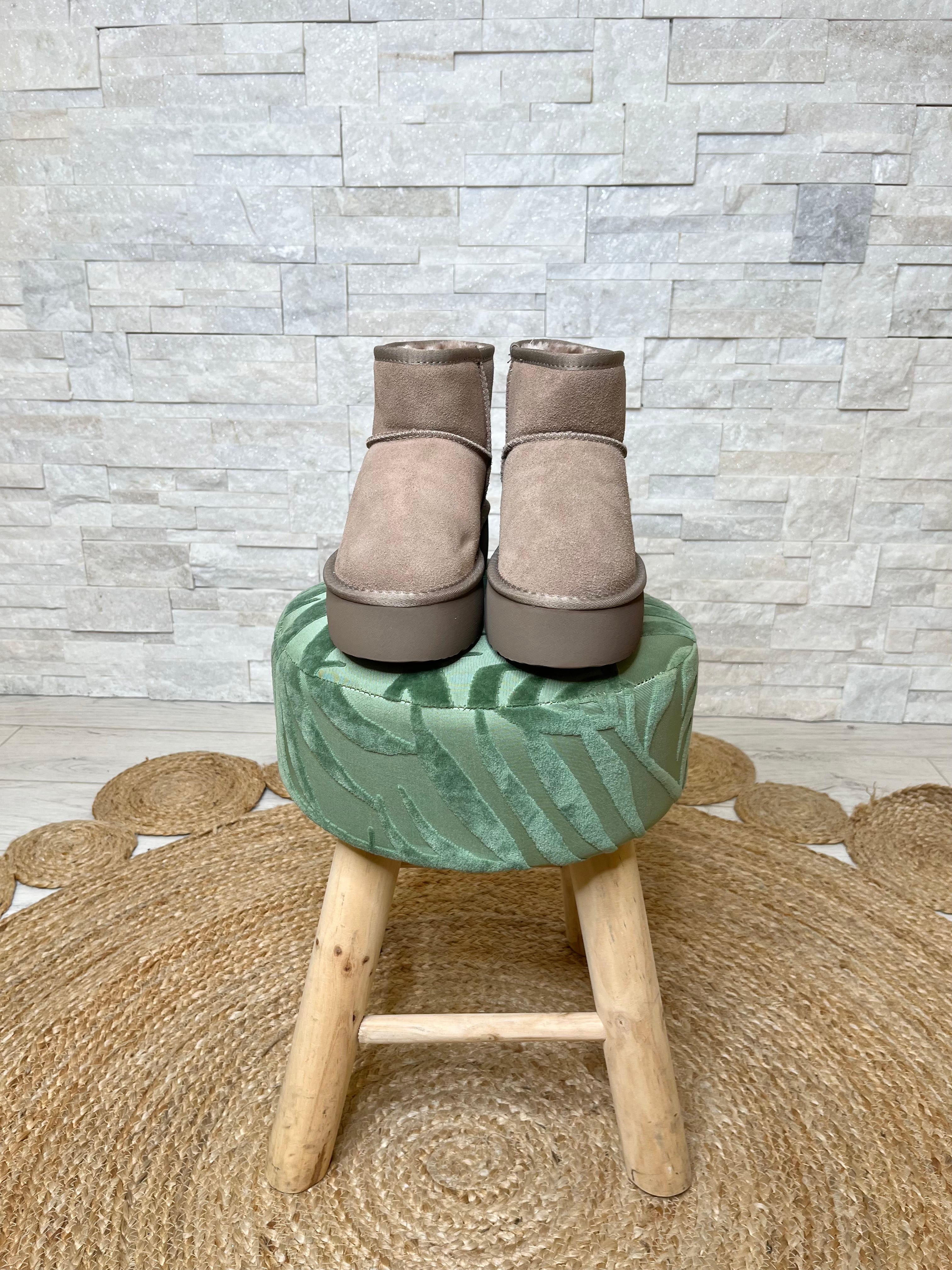 Stivaletto platform taupe