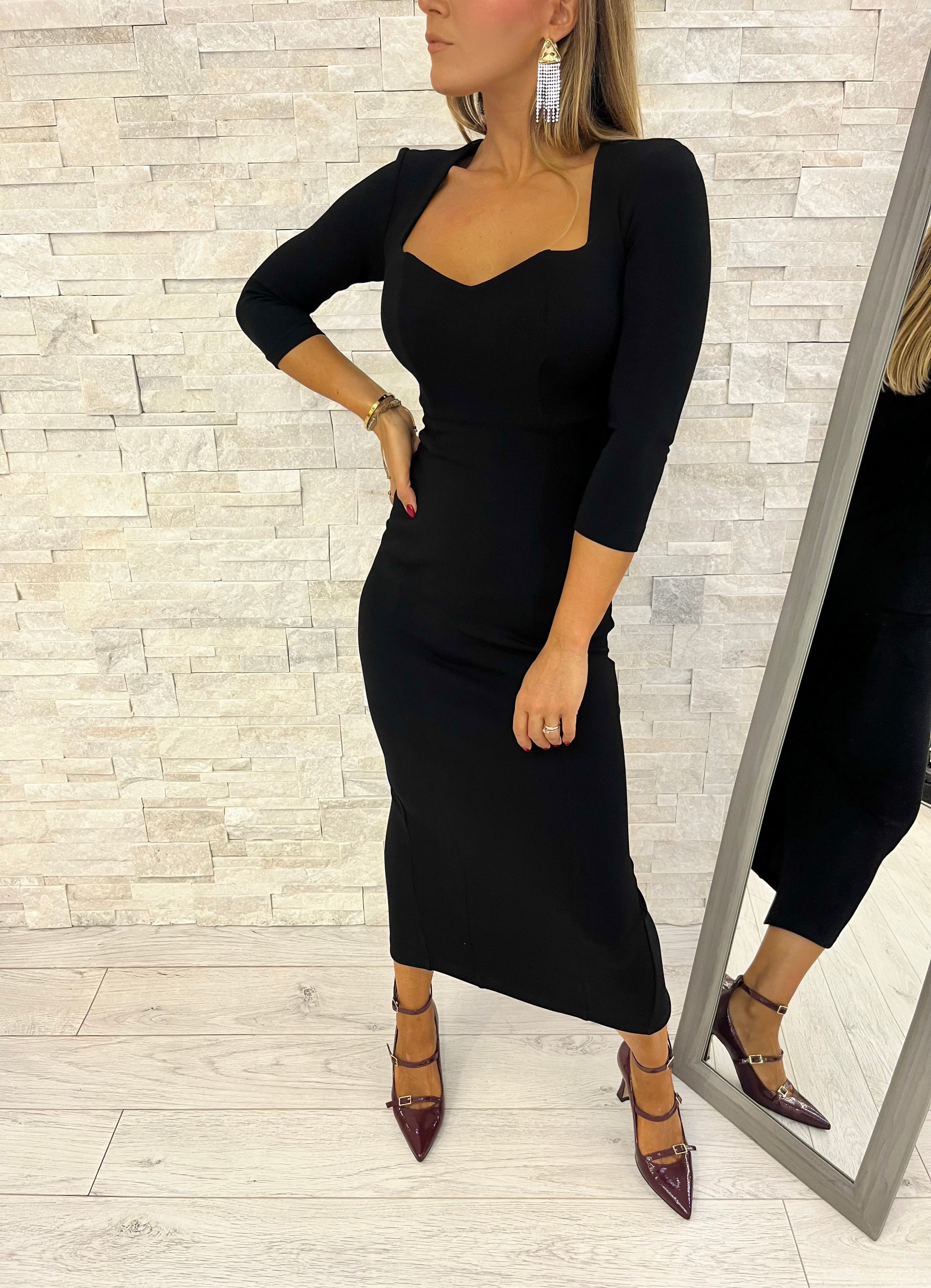 Abito Rhea midi nero