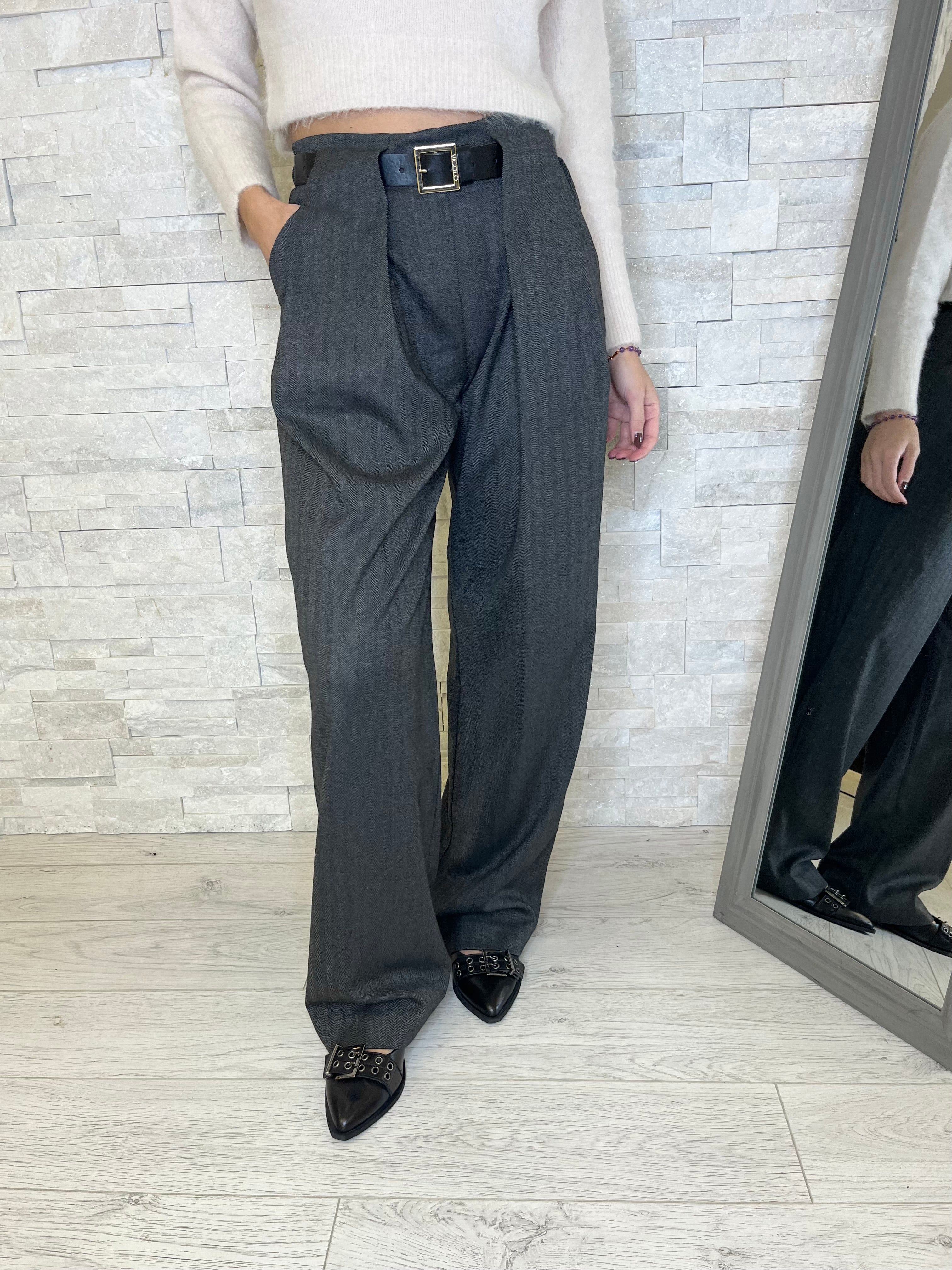 Pantaloni a palazzo grigi