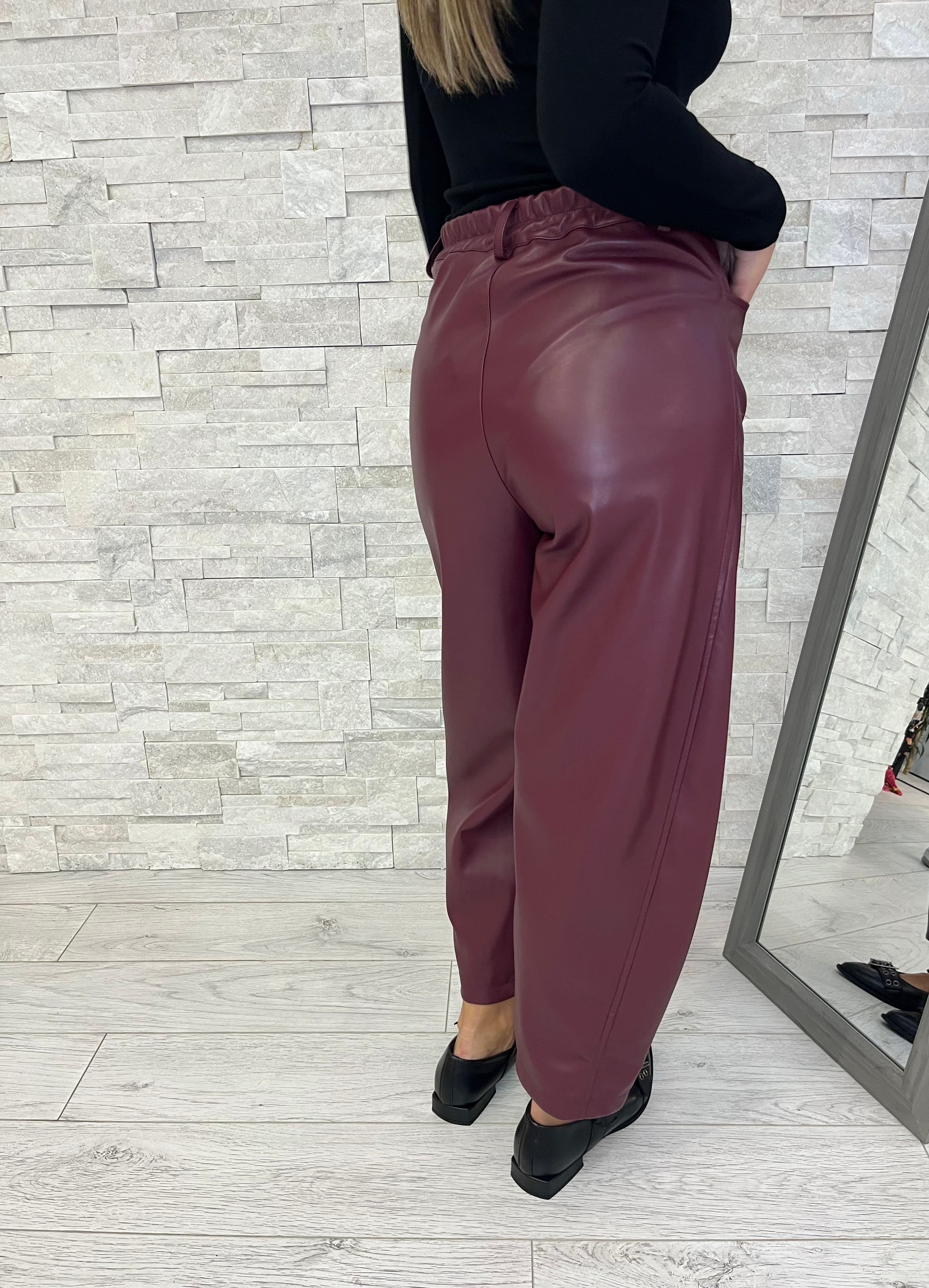 Pantalone balloon ecopelle