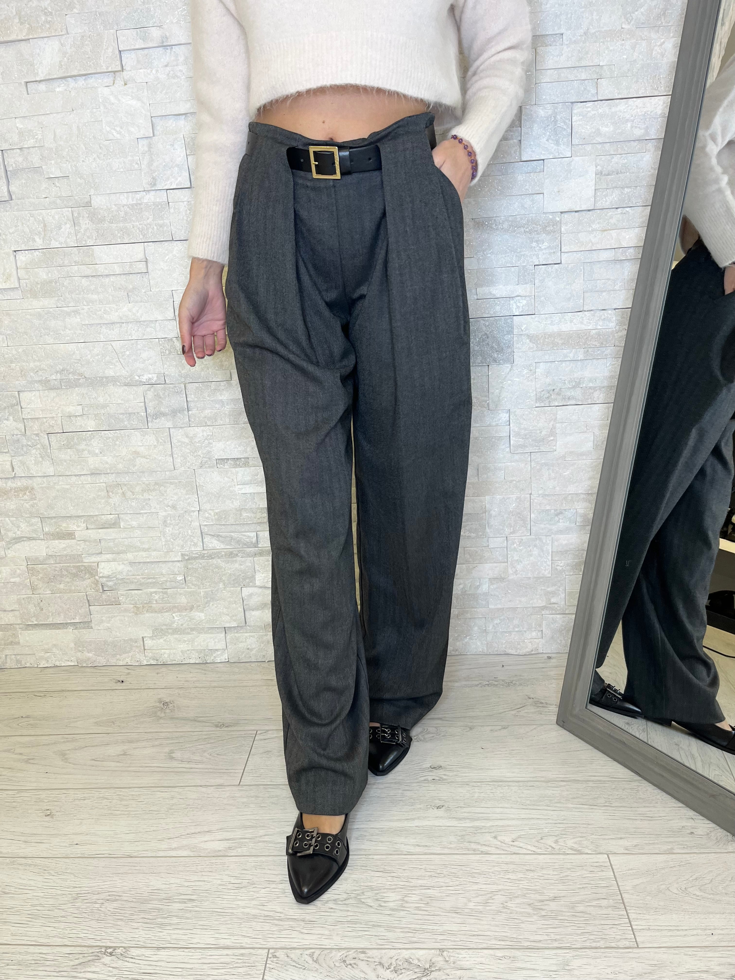 Pantaloni a palazzo grigi