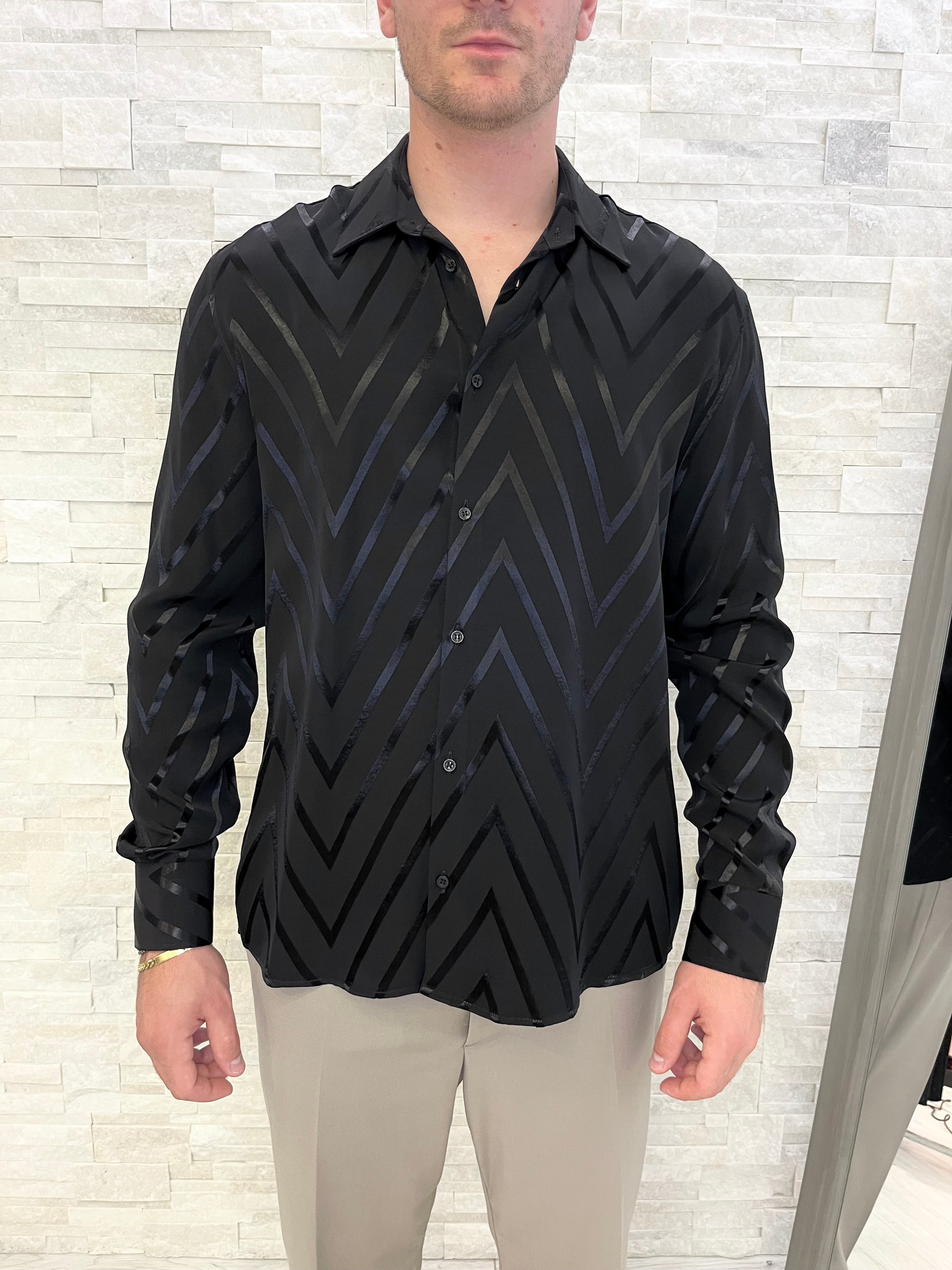 Camicia oversize nera