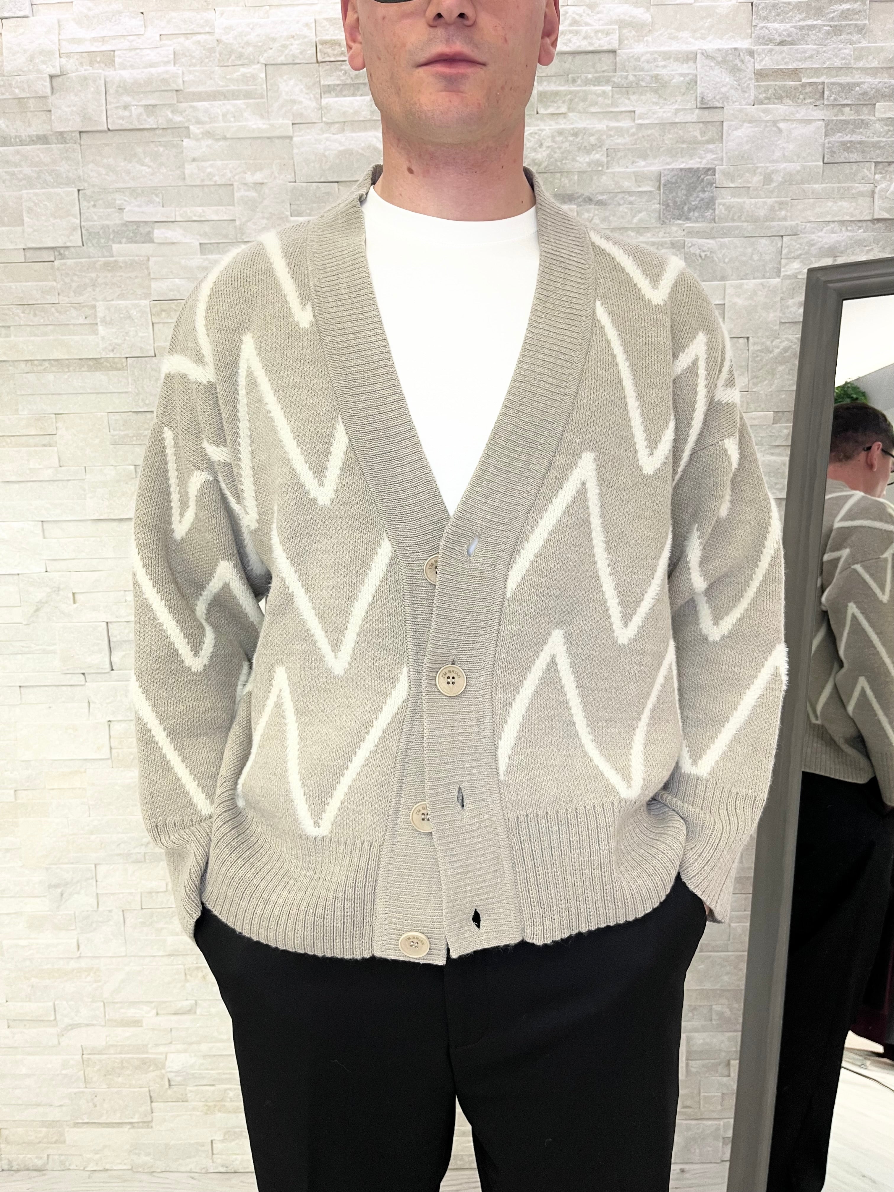 Cardigan oversize beige