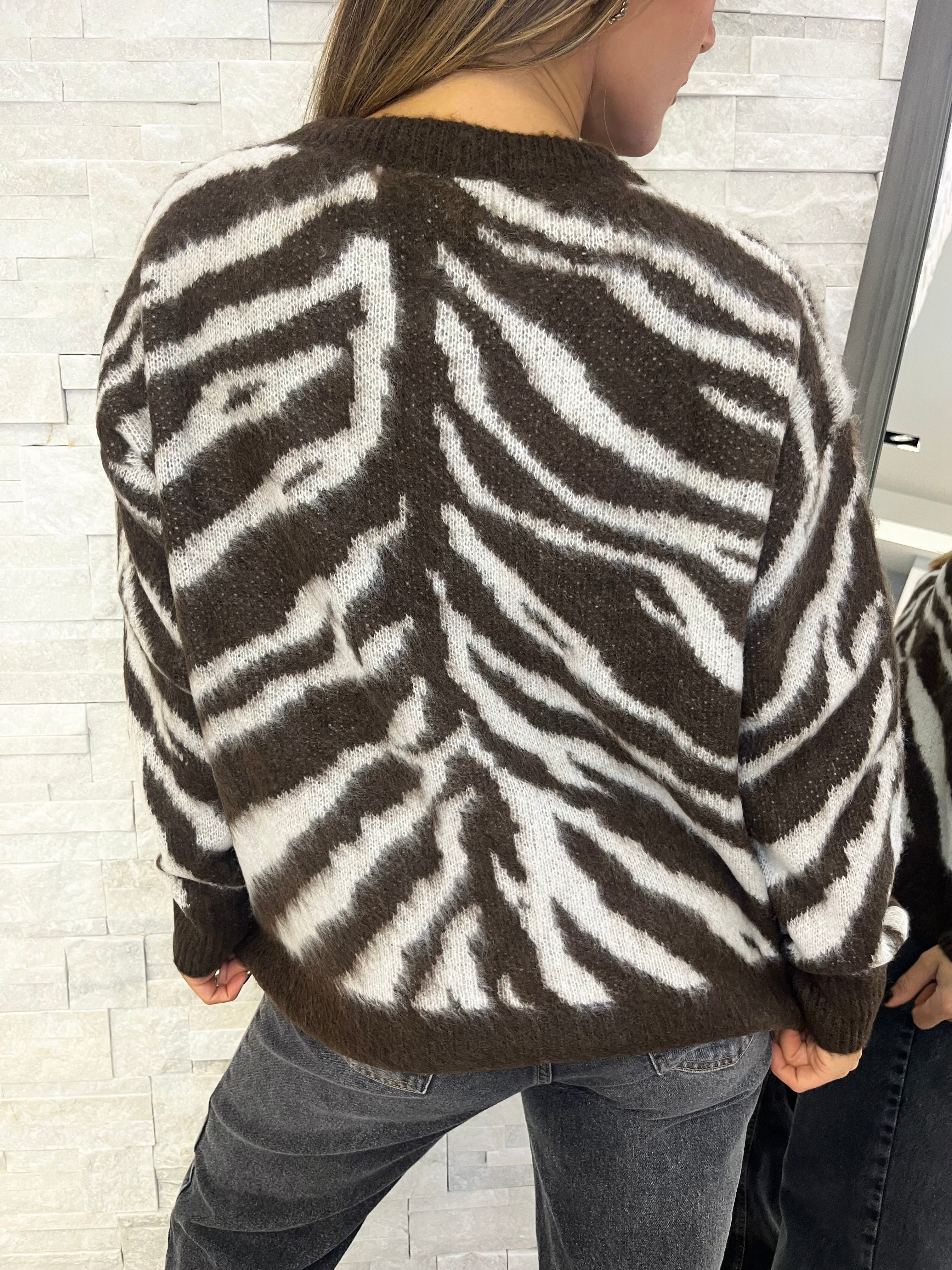 Maglia jacquard moro