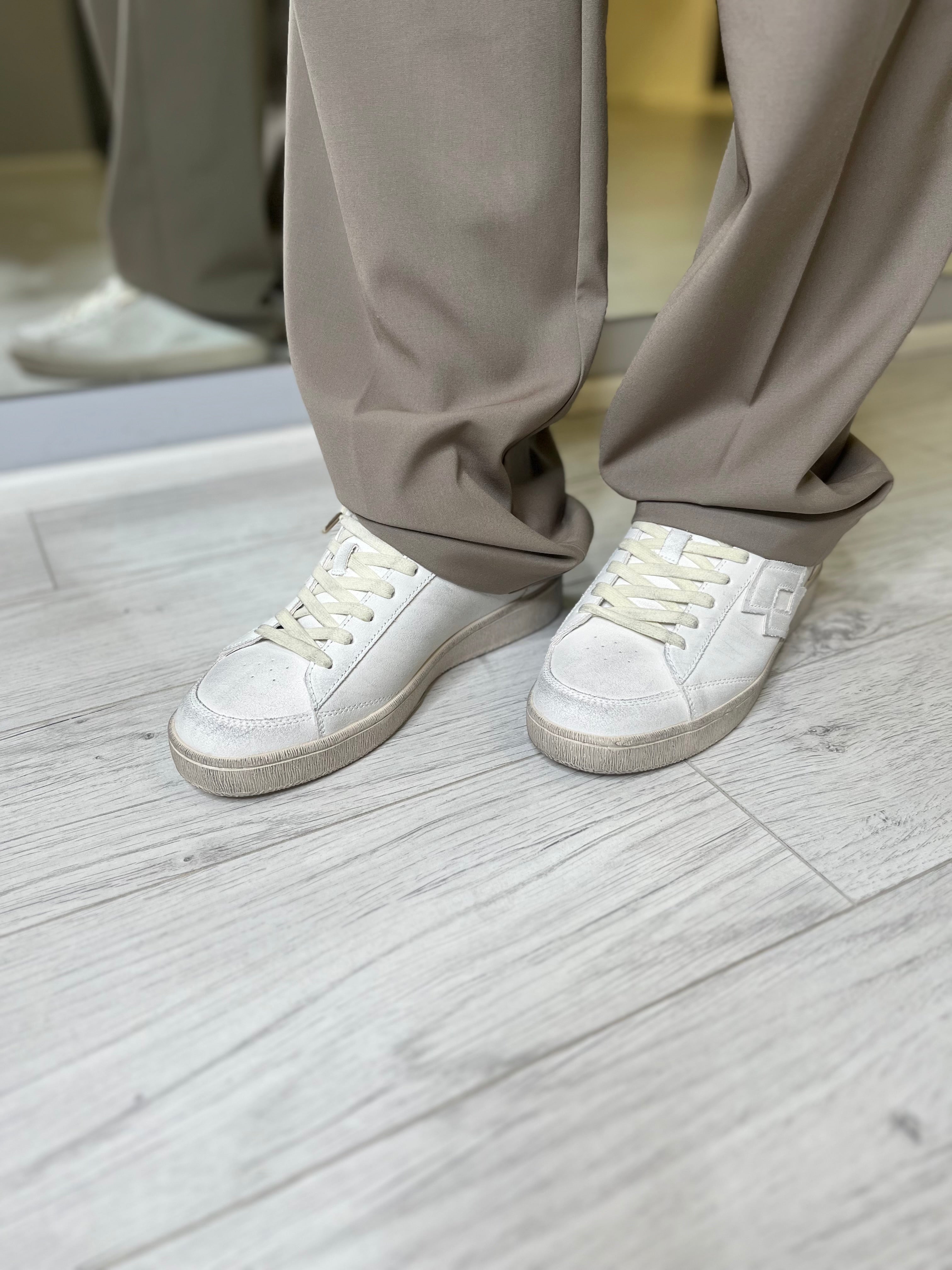 Sneaker losanga crack bianco