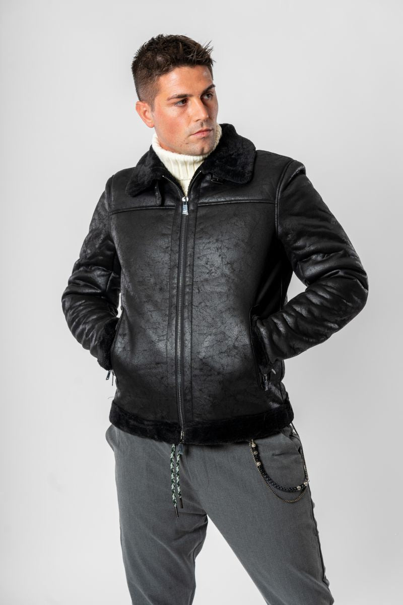 Montone Gianni Lupo Giacca Montone Giubbotto Pelle Gianni Lupo