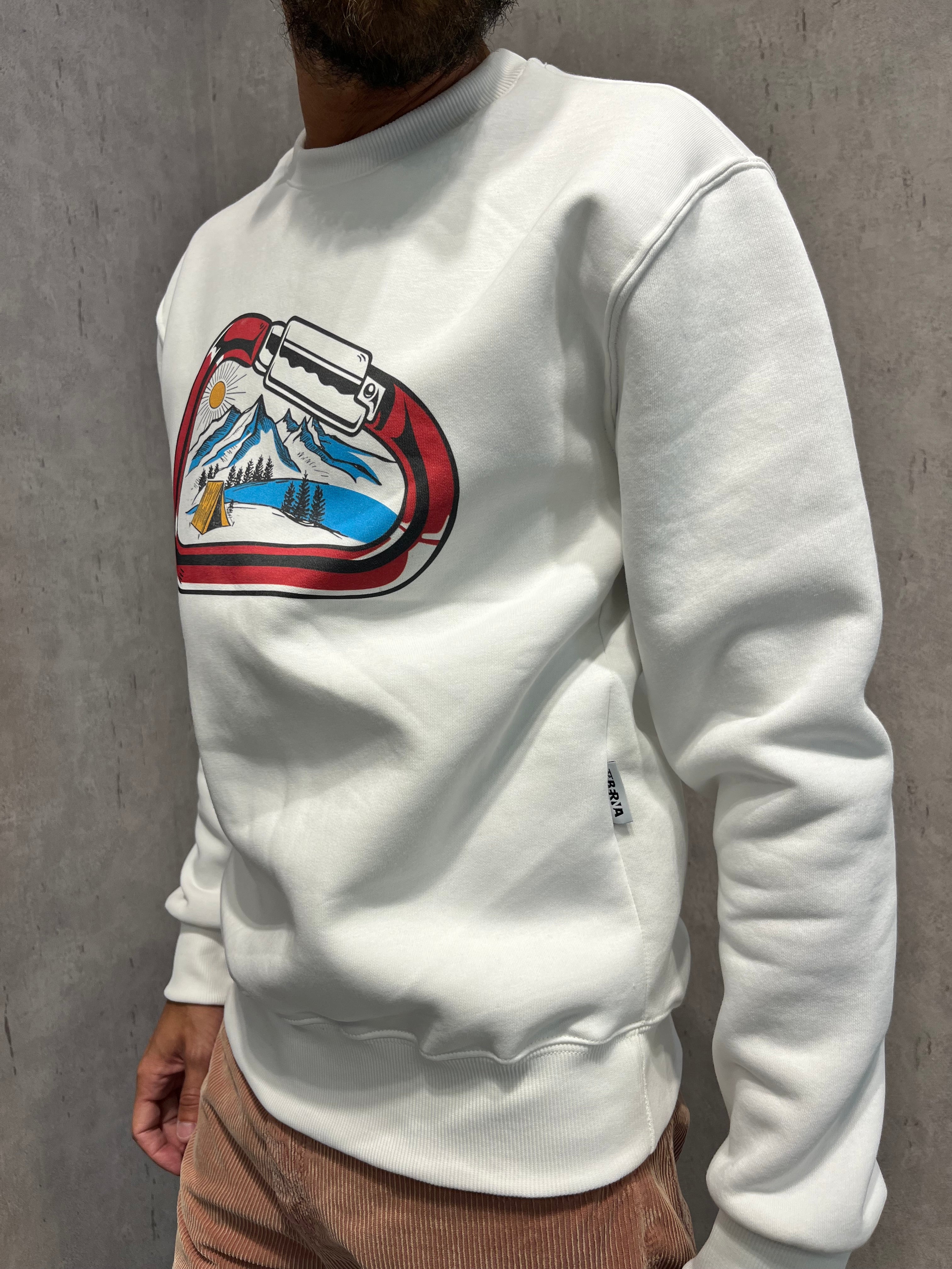 Felpa white con stampa