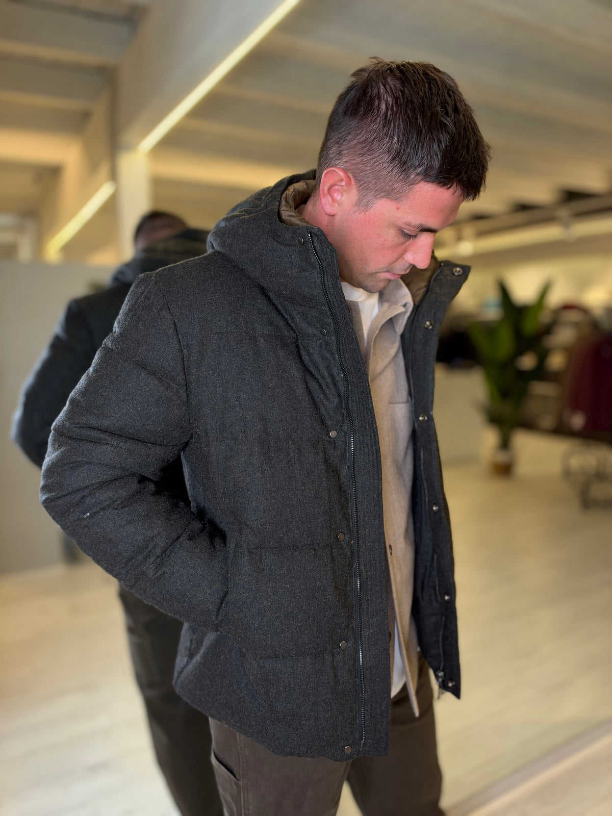Giubbino Military con cappuccio
