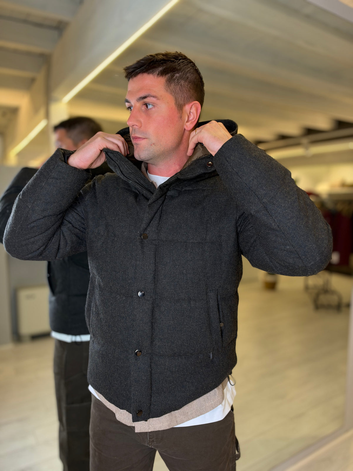 Giubbino Military con cappuccio