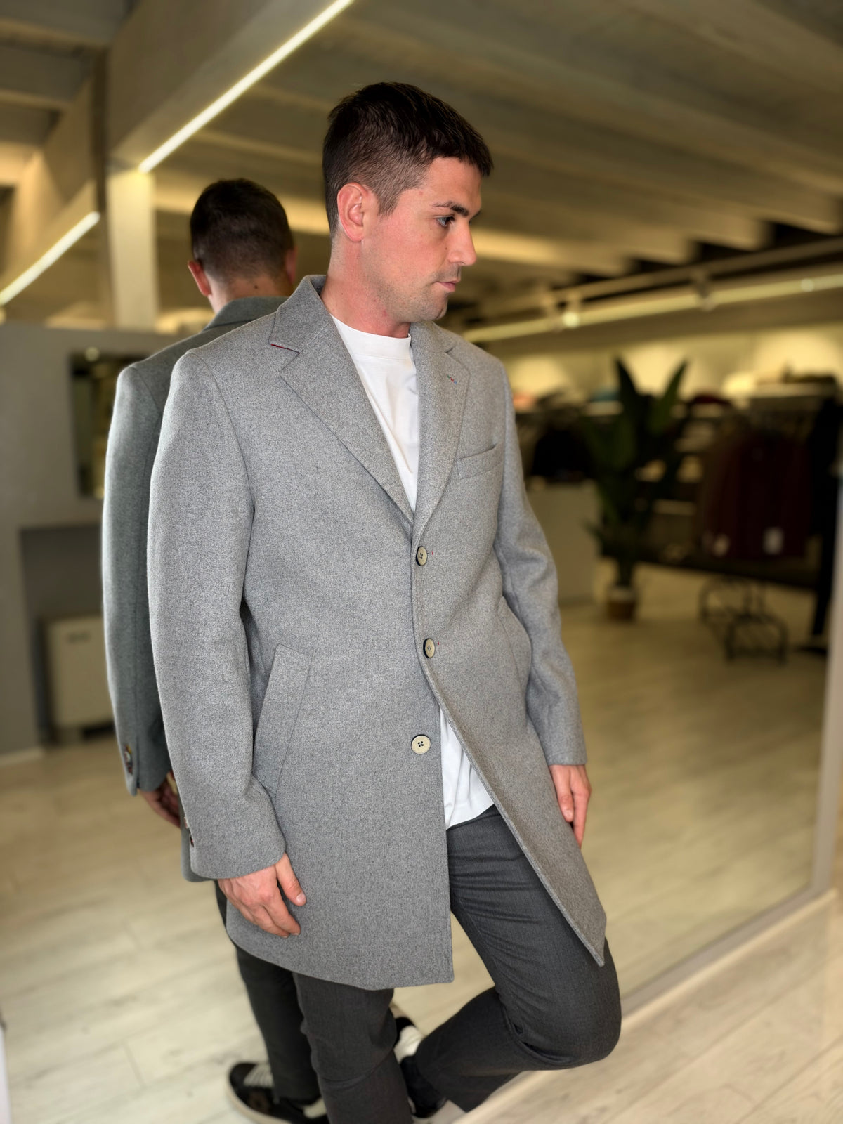 Cappotto grigio melange