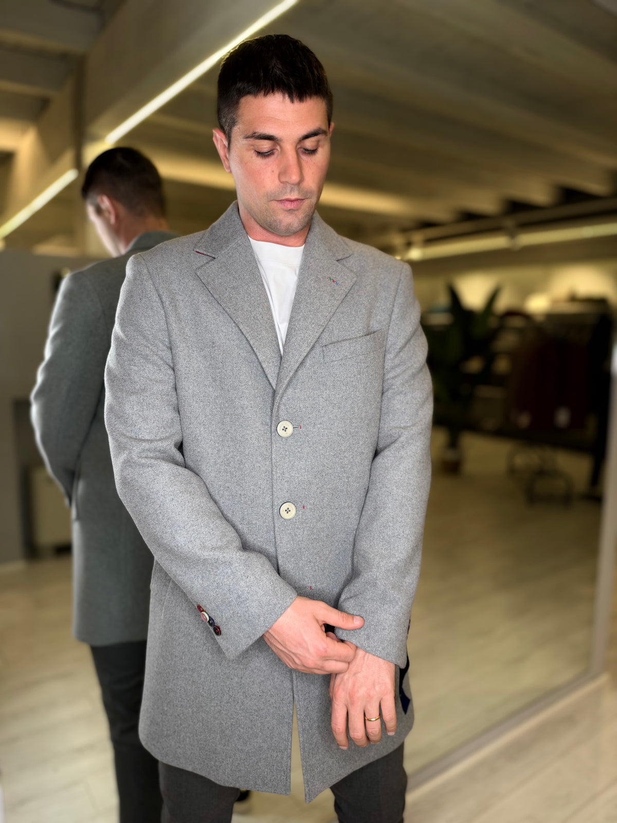 Cappotto grigio melange