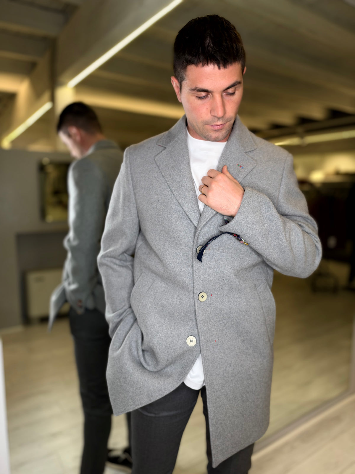 Cappotto grigio melange