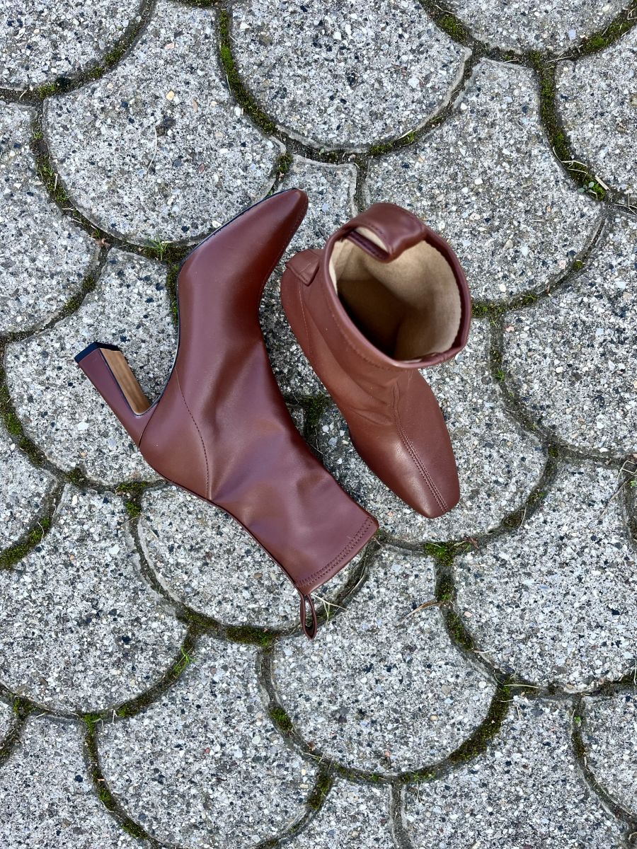 Stivaletto marrone in pelle