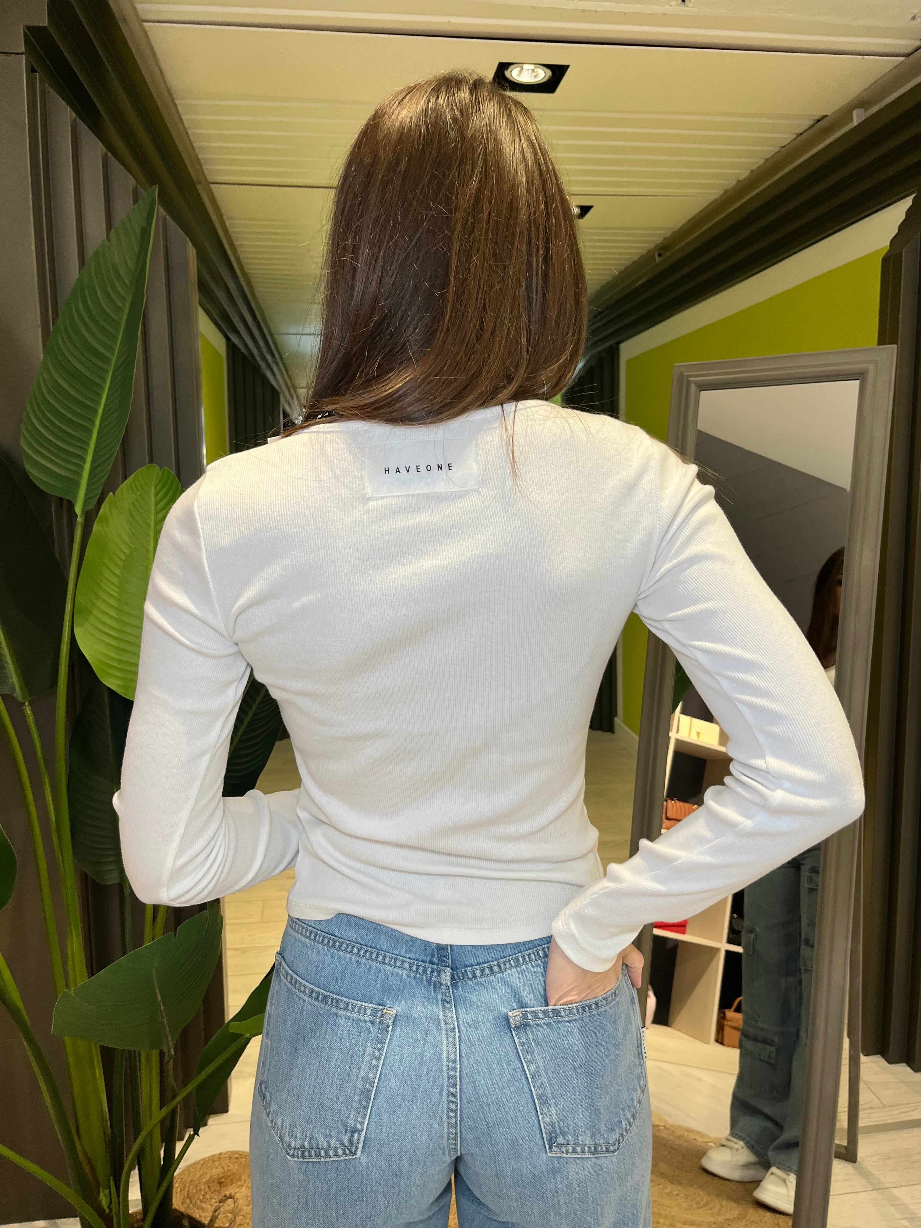 Maglia a costine scollo polo